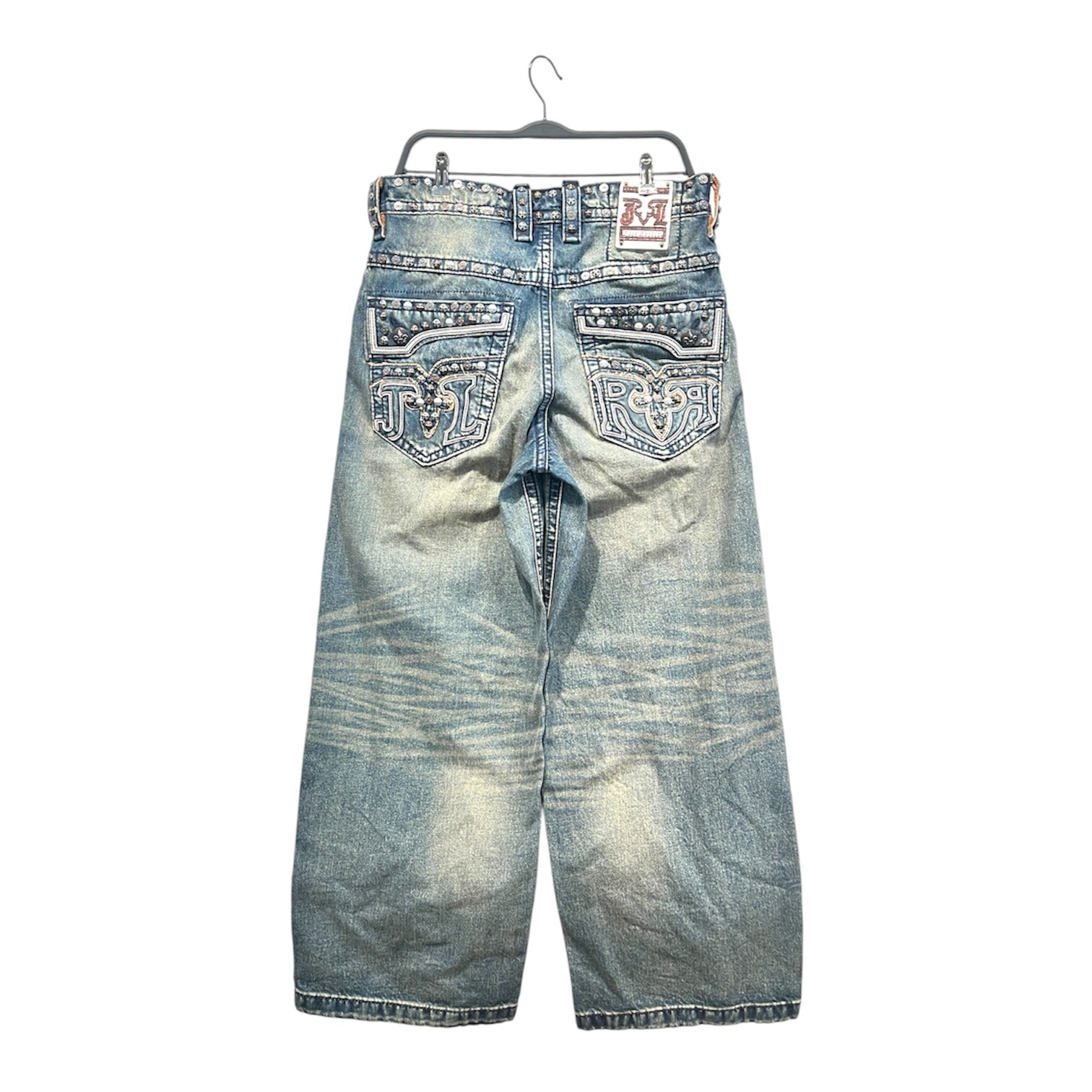 ROCK REVIVAL/JADED LONDON/Pants/32/Denim/BLU/ORANGE STITCHING/STUDS ON WAIS view 2