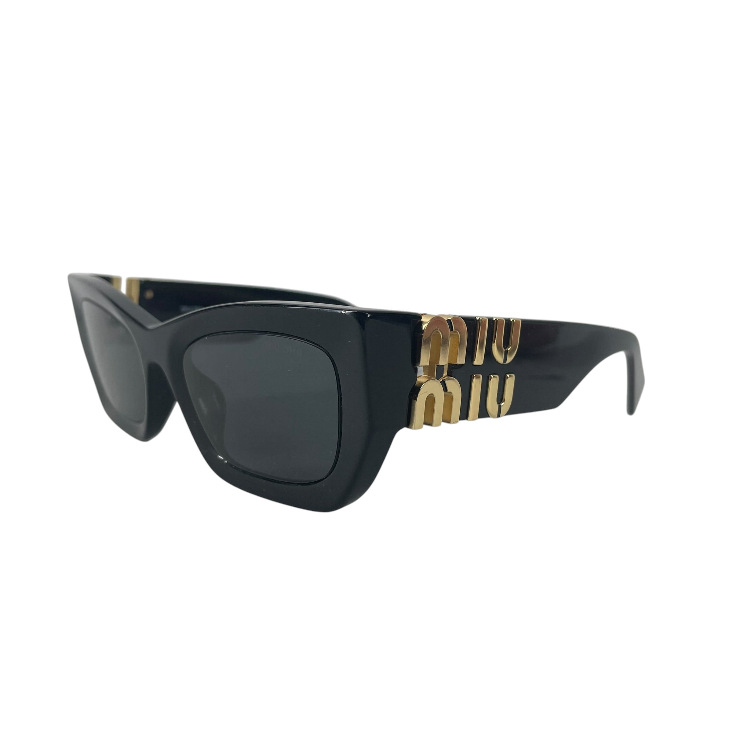 MIU MIU/Sunglasses/Plastic/BLK/GLD Logo/SMU 09W 5352 1AB 5S0 view 2