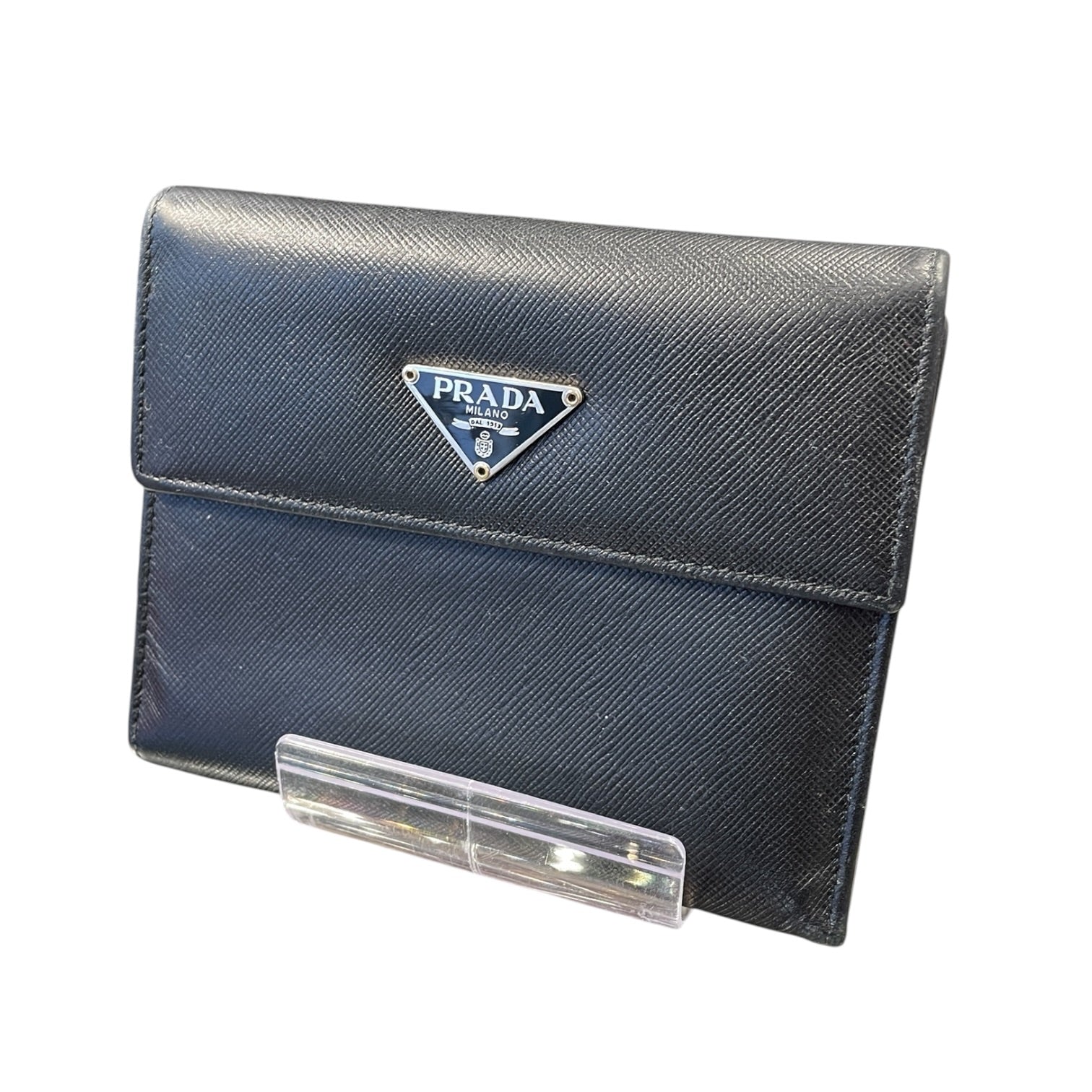 PRADA/Wallet/BLK/75 2 Snaps view 1