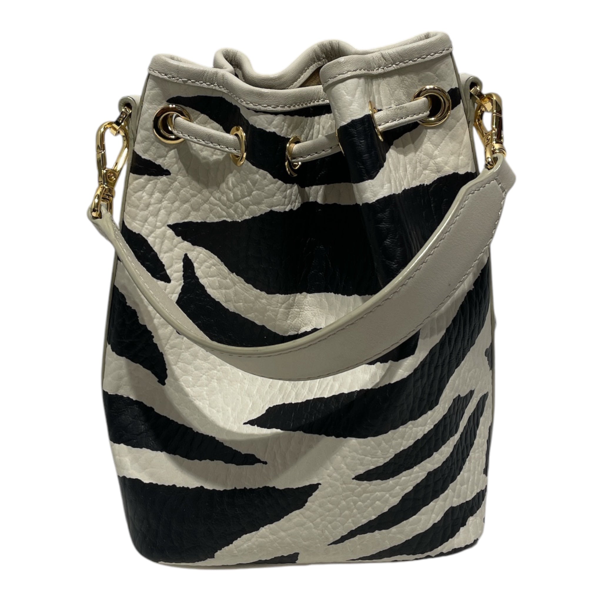MCM/Cross Body Bag/Animal Pattern/Leather/WHT/MCM ZEBRA DESSAU BUCKET view 2