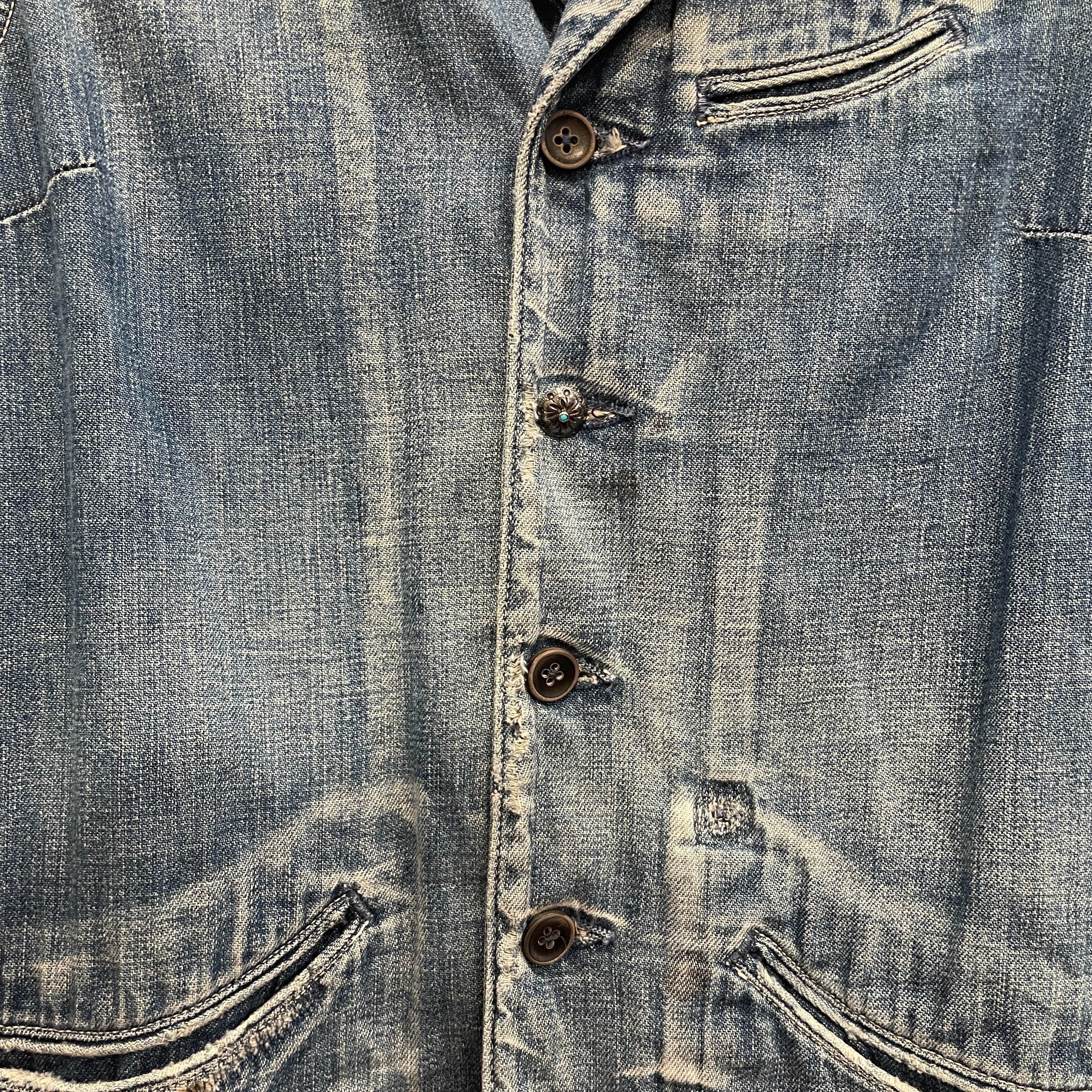 KAPITAL/Tailored Jkt/0/Denim/BLU/Single Breasted/cropped sleave view 7