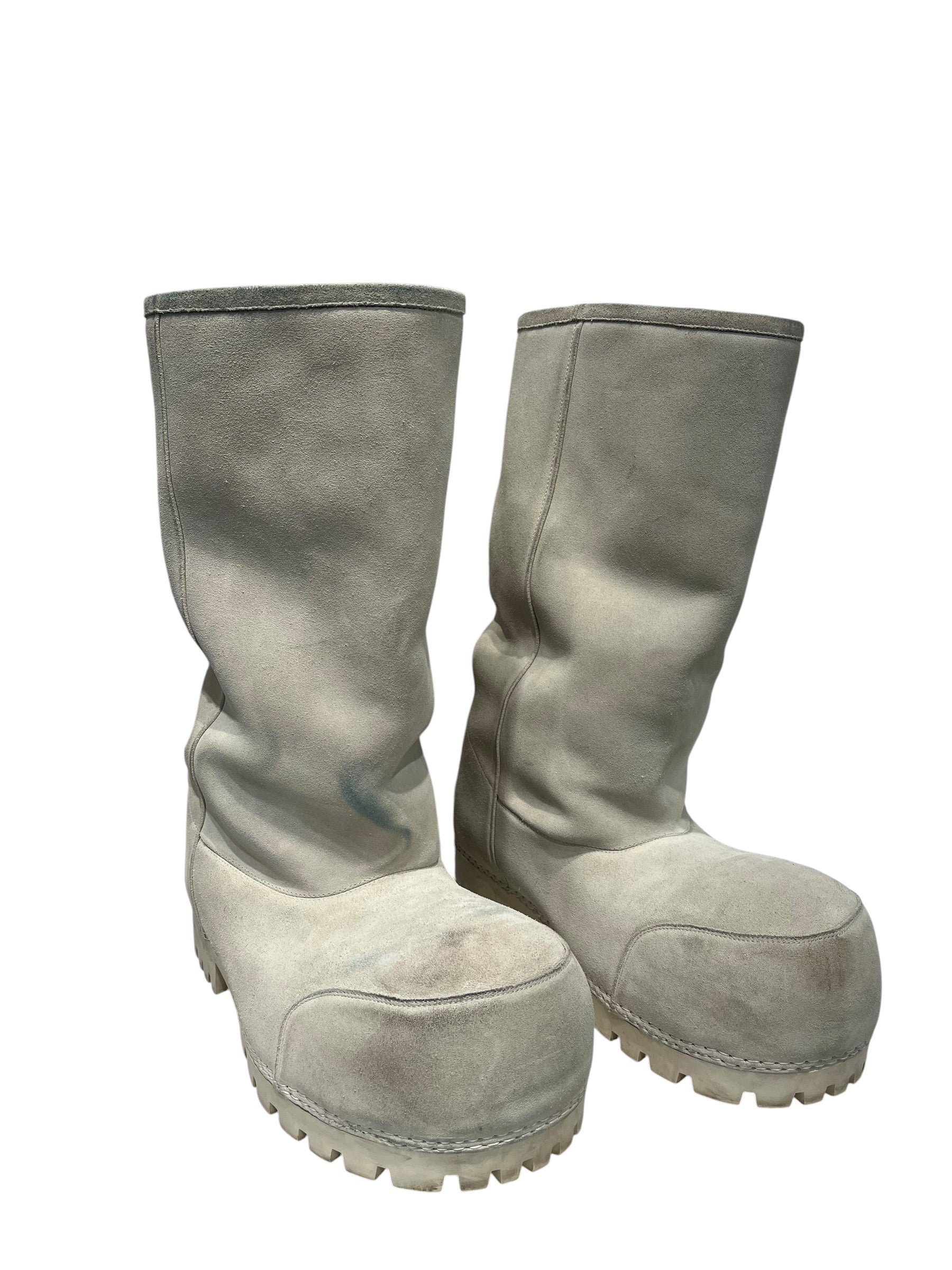 BALENCIAGA/Boots/EU 42/Suede/CRM/ALASKA FUR HIGH BOOTS view 1
