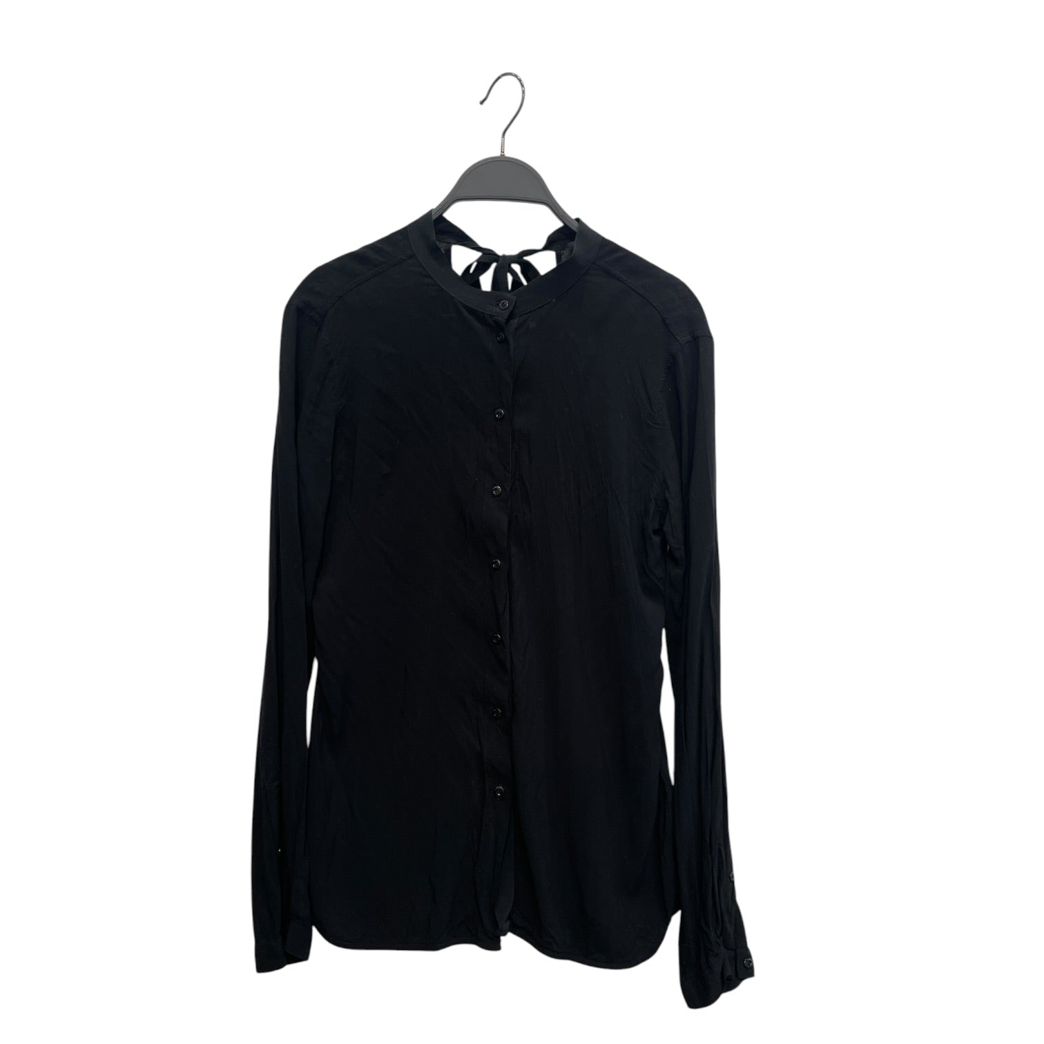 DIESEL/LS Blouse/S/BLK/TIE NECK BUTTON UP SHIRT view 1