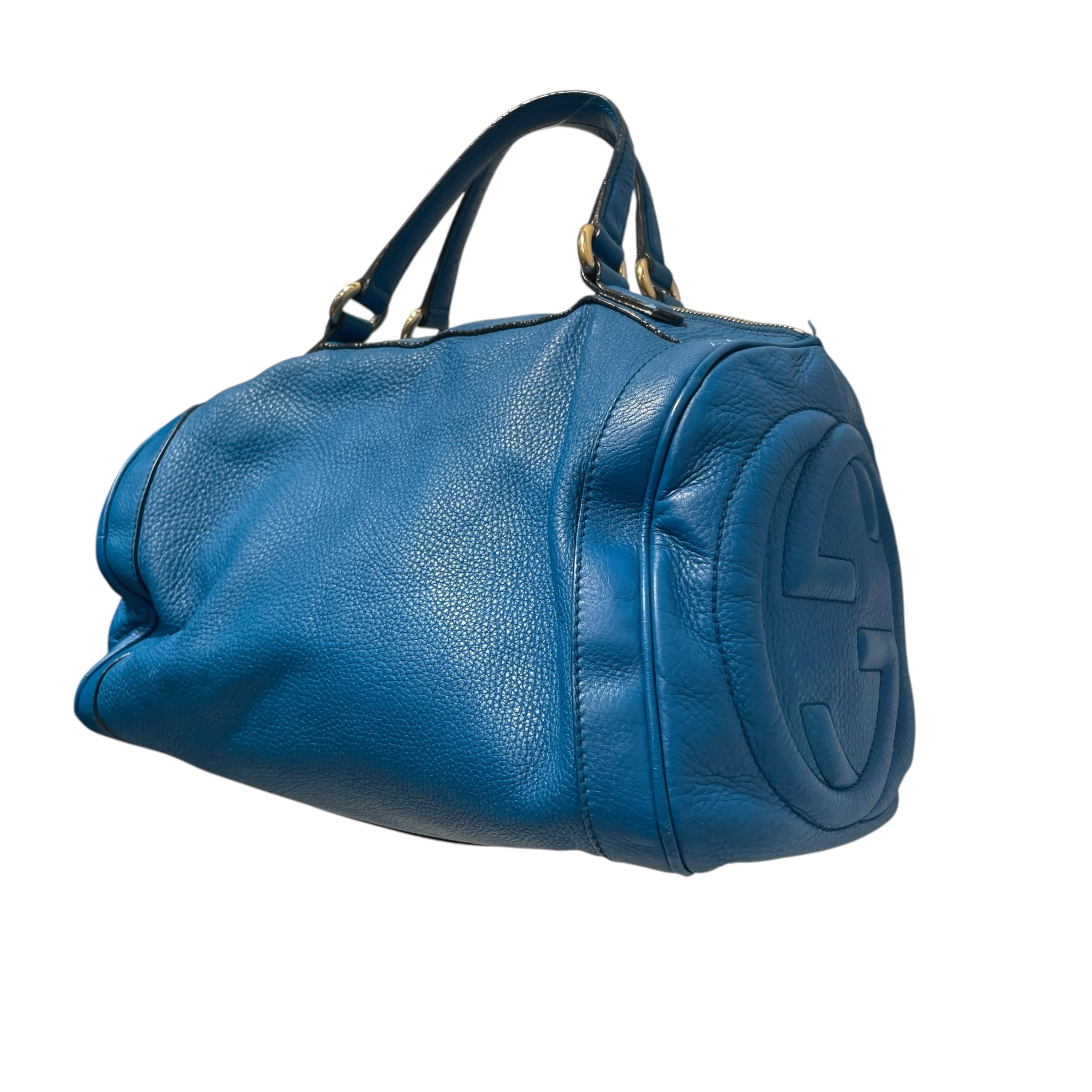 GUCCI/Hand Bag/Leather/BLU/Calfskin Medium Soho Boston view 2