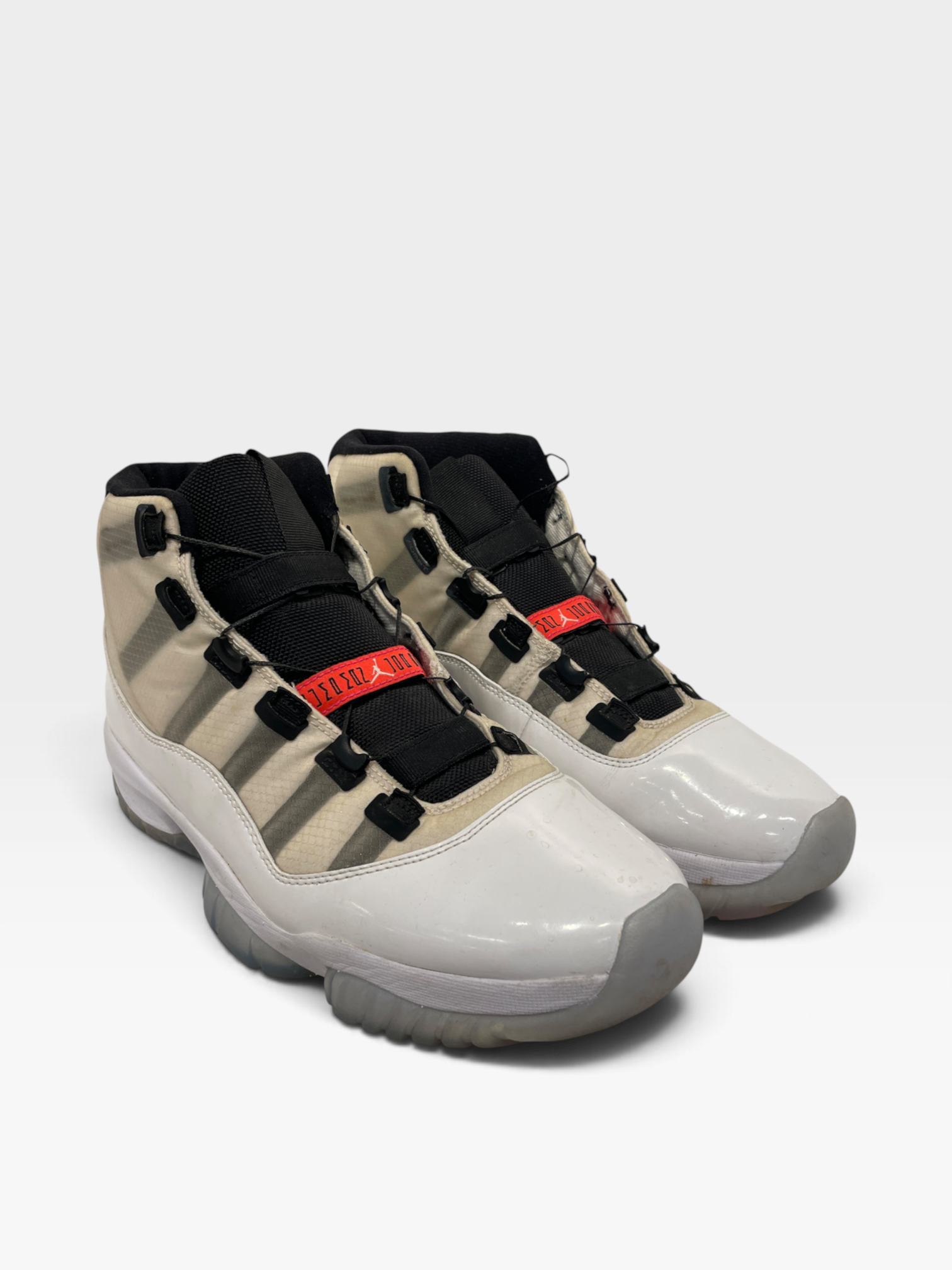 NIKE/AIR JORDAN 11 ADAPT/Hi-Sneakers/US 10.5/Leather/WHT/DA7990-100 view 2