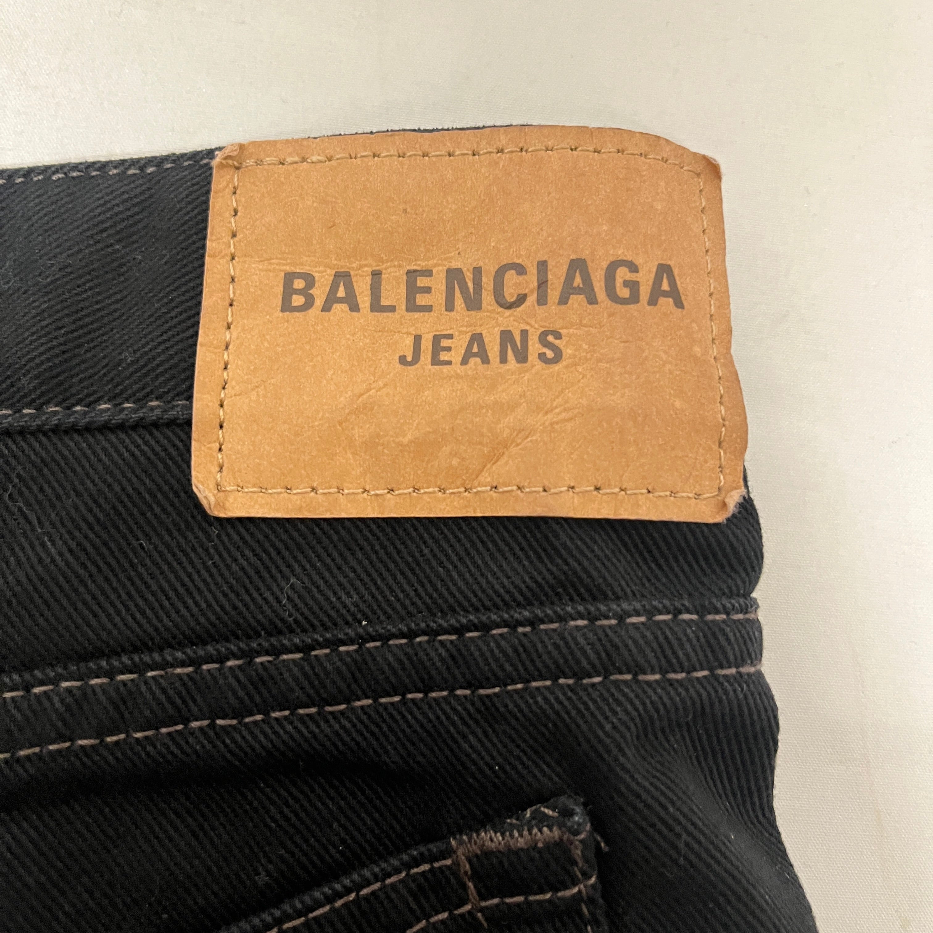 BALENCIAGA/Skirt/36/Denim/BLK/Midi Length/DISTRESSED BNWT view 3