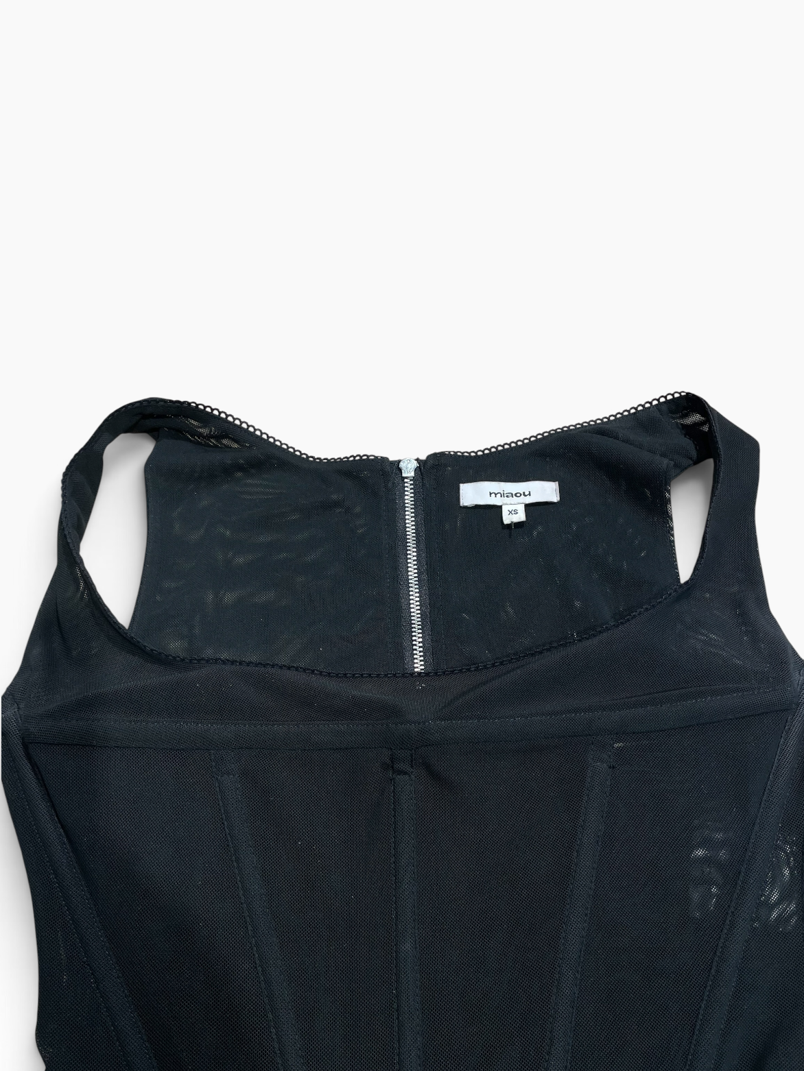 miaou/Camisole/XS/Polyester/BLK/sheer corset view 3
