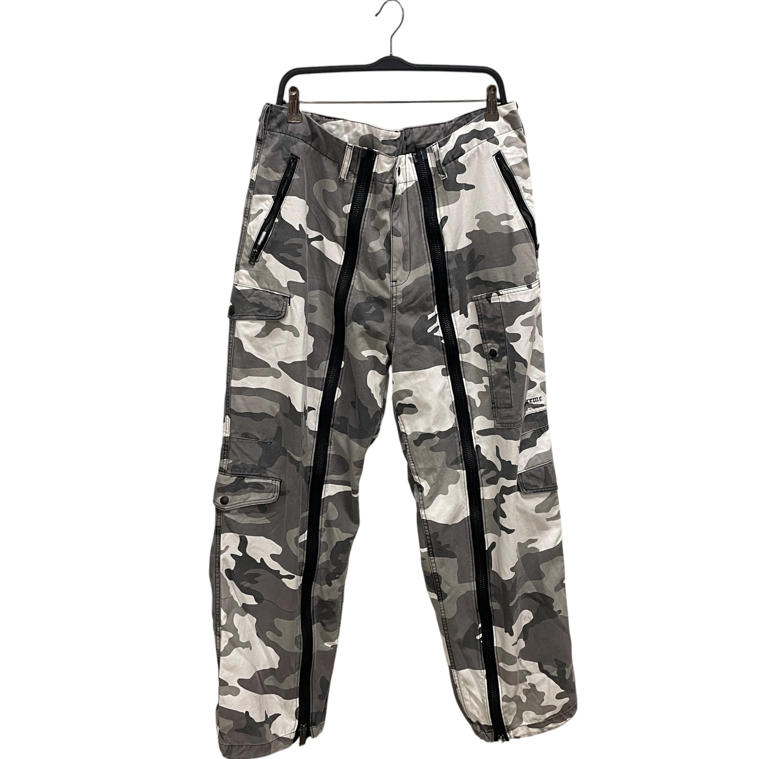 Supreme/ALPHA INDUSTRIES/Pants/XL/Cotton/GRY/Camouflage/CENTER LEG ZIPS view 1