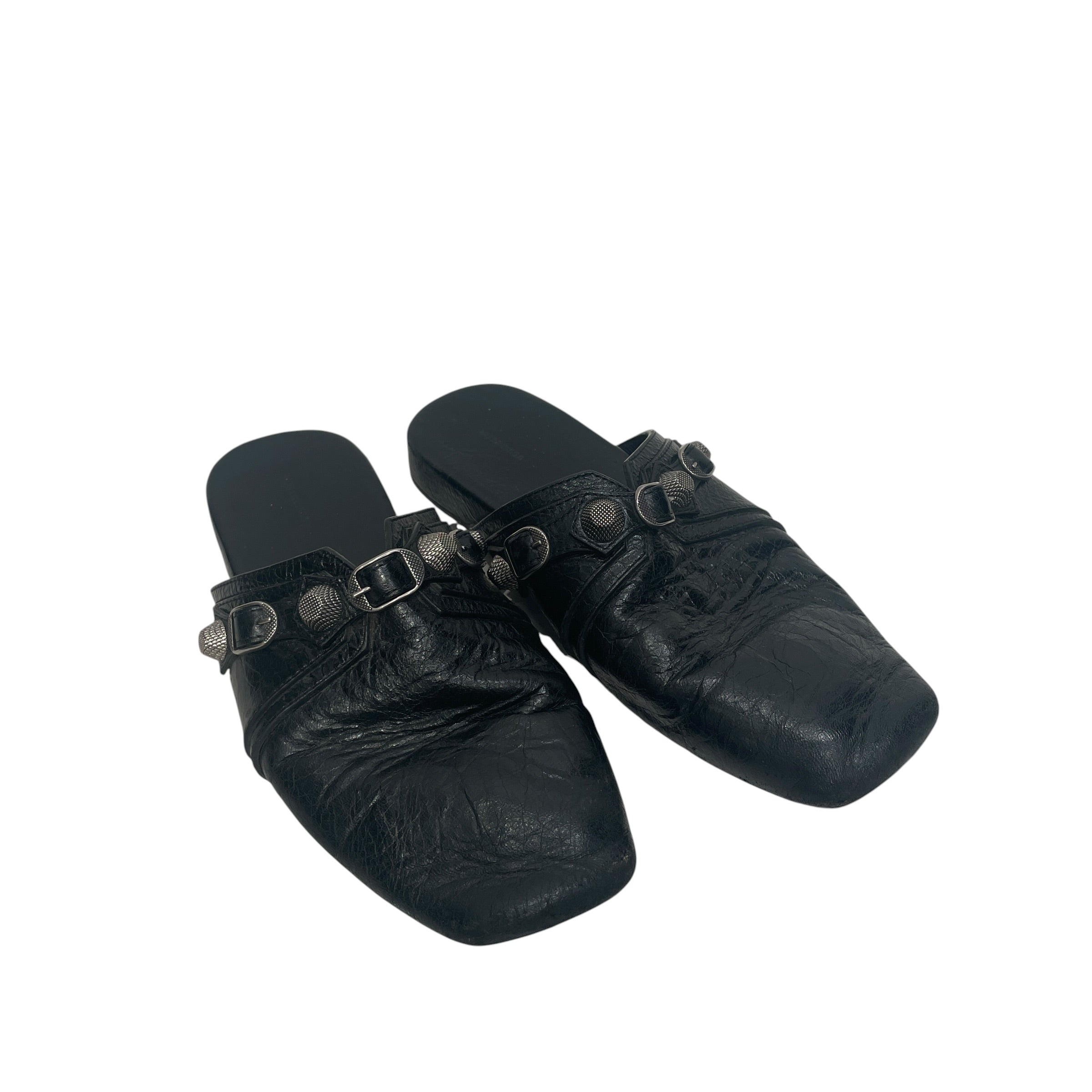 BALENCIAGA/Loafers/EU 41/Leather/BLK/COSY MULES view 1