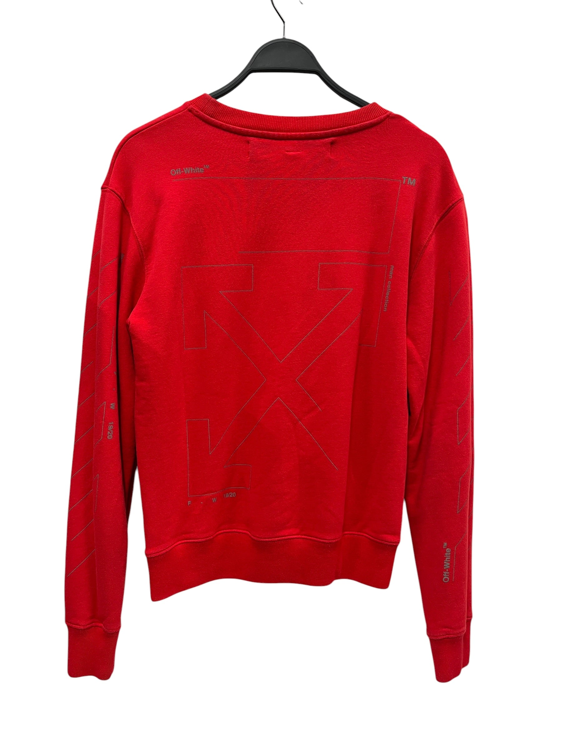 OFF-WHITE/Sweatshirt/S/Graphic/Cotton/RED/Pullover/FW20 MAN 3M 4SIDE DIAG. PRINT view 2