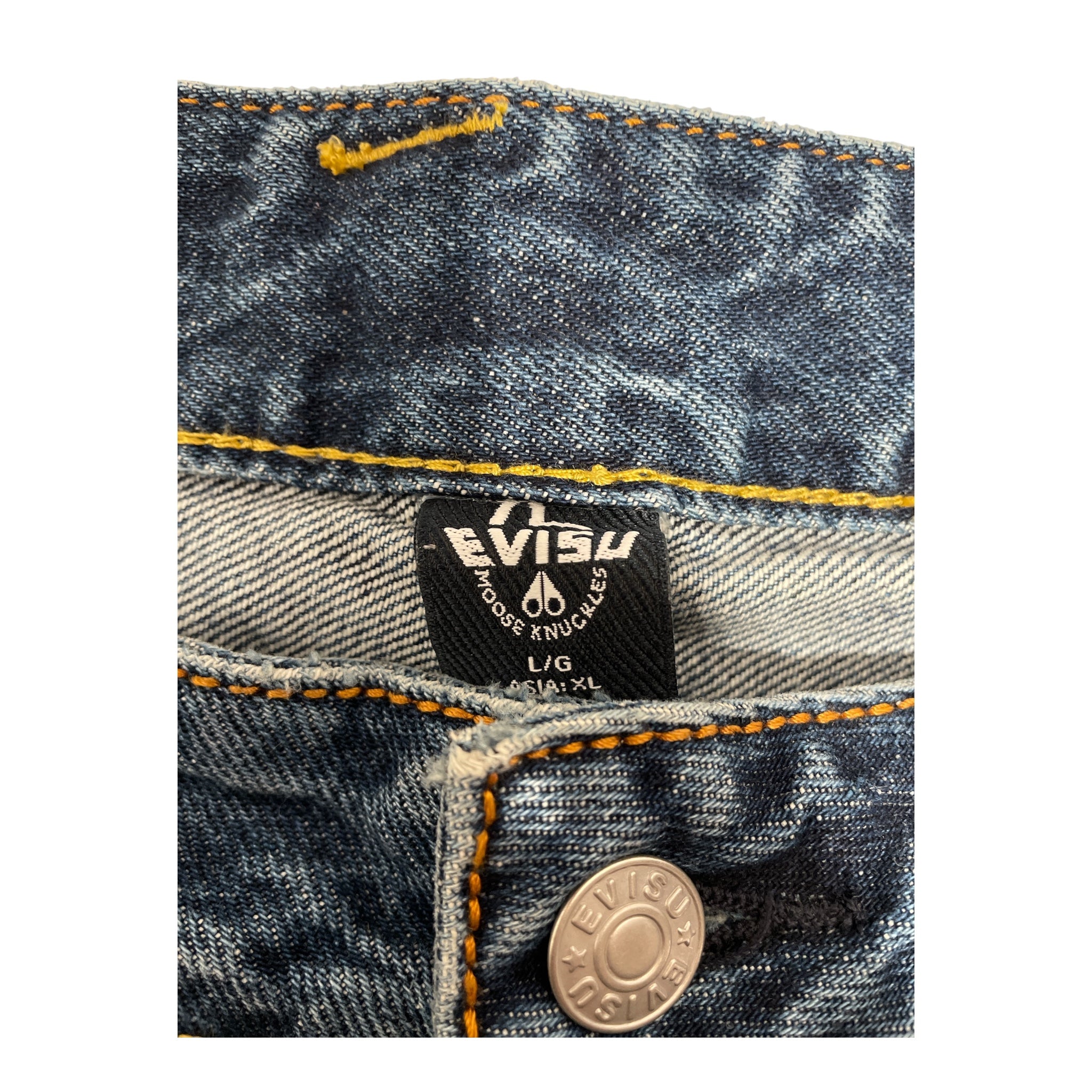 EVISU/MOOSE KNUCKLES/Pants/L/Denim/BLU/Graphic/MOOSE KNUCKLES x EVISU JEANS view 3
