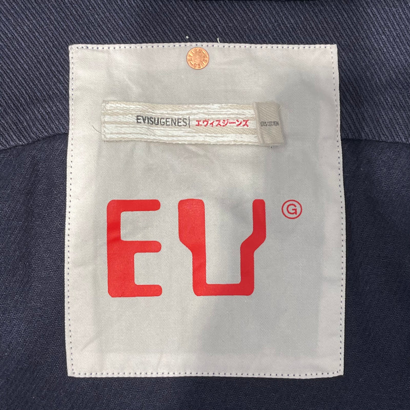 EVISU/3|4S Shirt/L/Cotton/NVY/Graphic/EVISU BACK LOGO