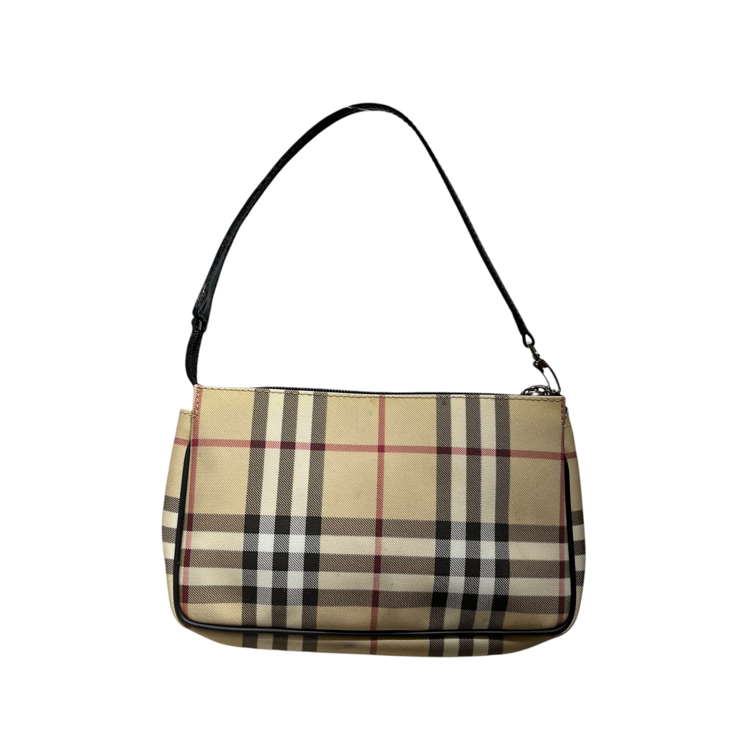 BURBERRY/Hand Bag/Plaid/Leather/BEG/ view 2
