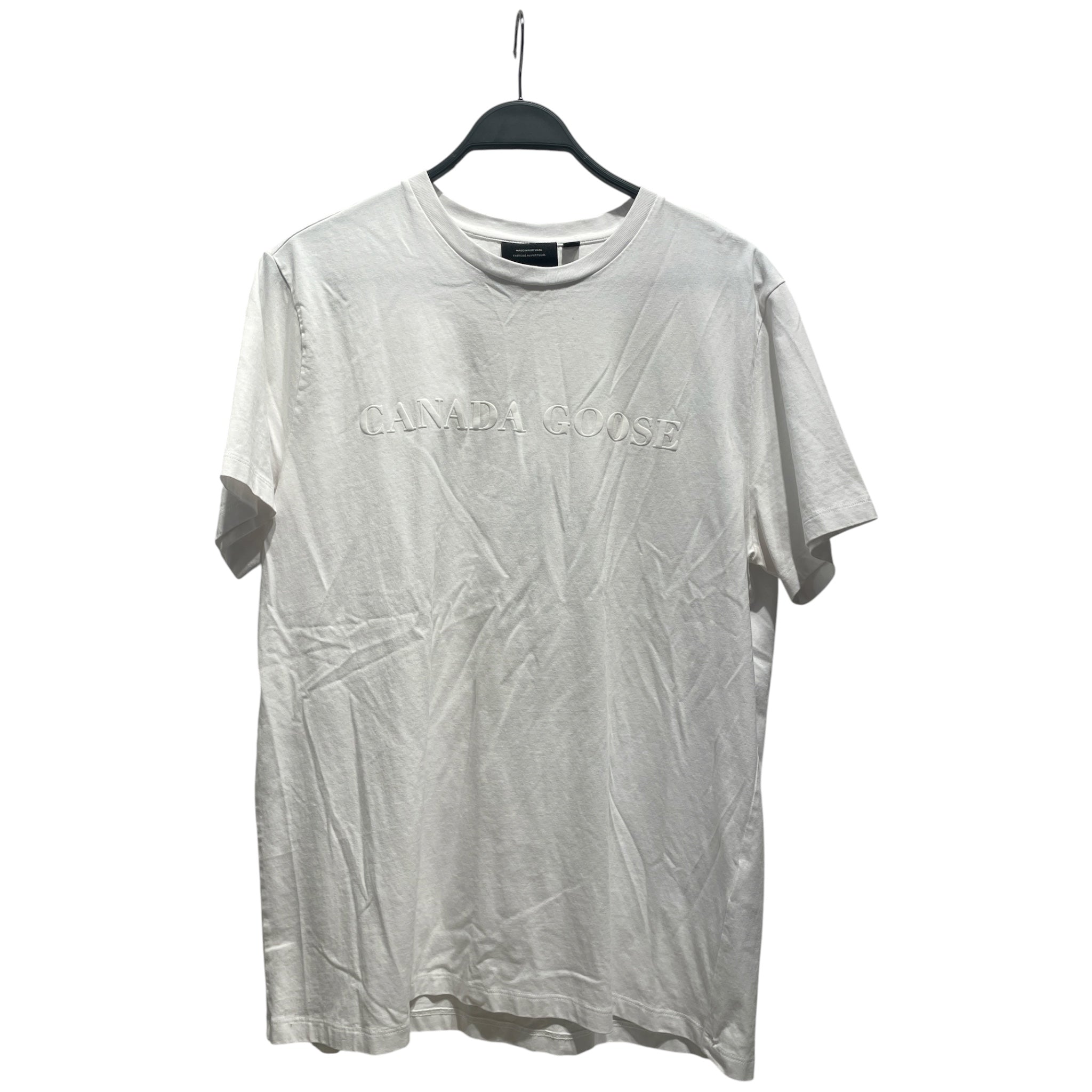 CANADA GOOSE/T-Shirt/L/Cotton/WHT/Graphic/chest logo view 1