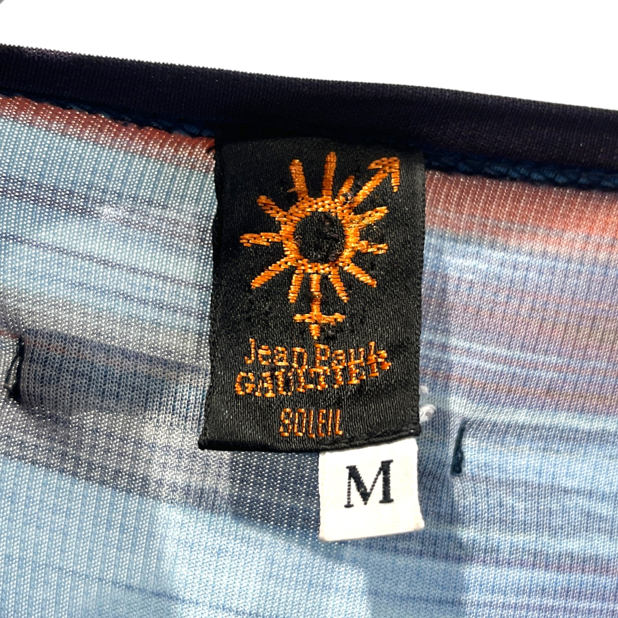 Jean Paul Gaultier/T-Shirt/M/Stripe/Cotton/MLT/multi stripe tee soleil view 3
