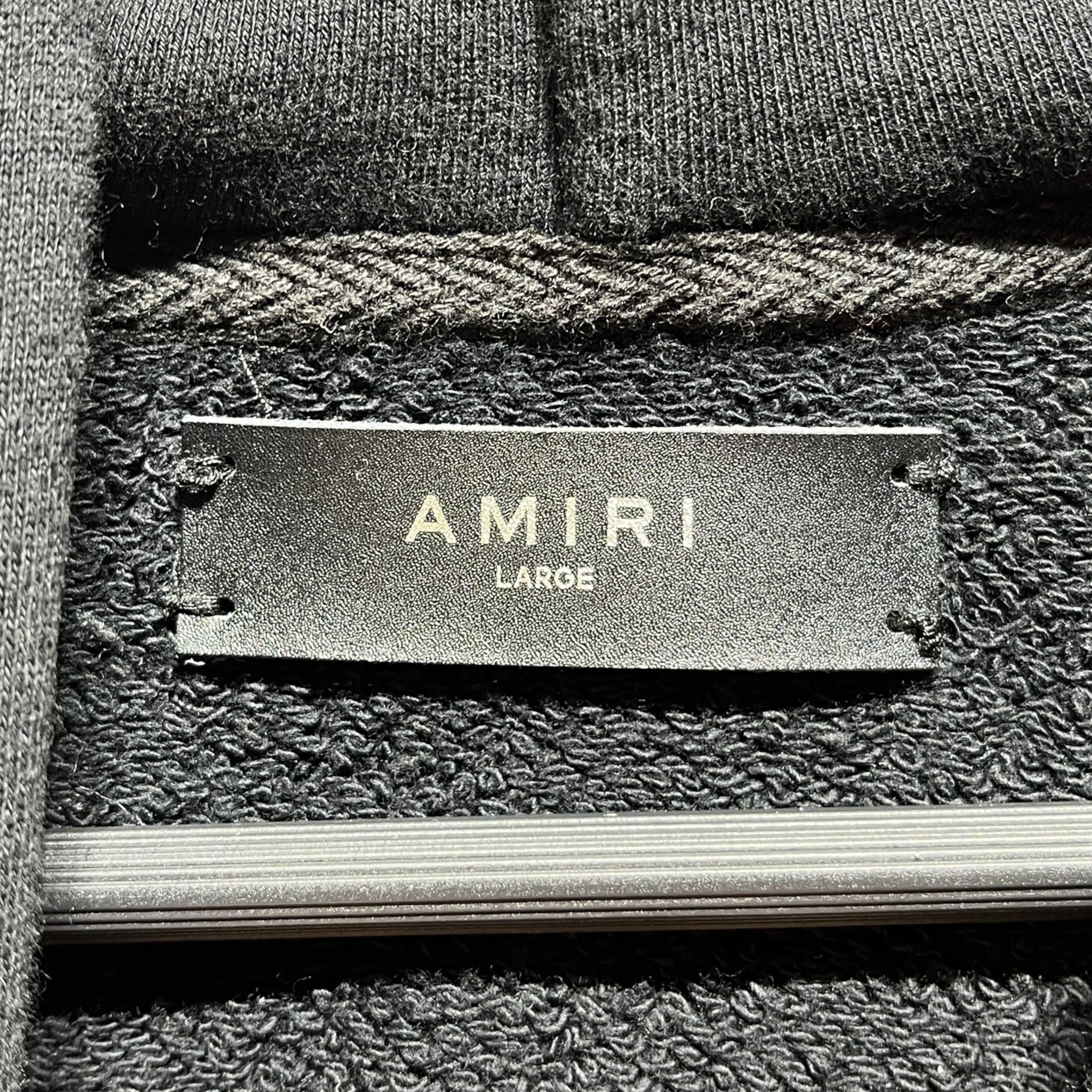 AMIRI/Hoodie/L/Cotton/BLK/Distressed Cropped Hoodie view 3