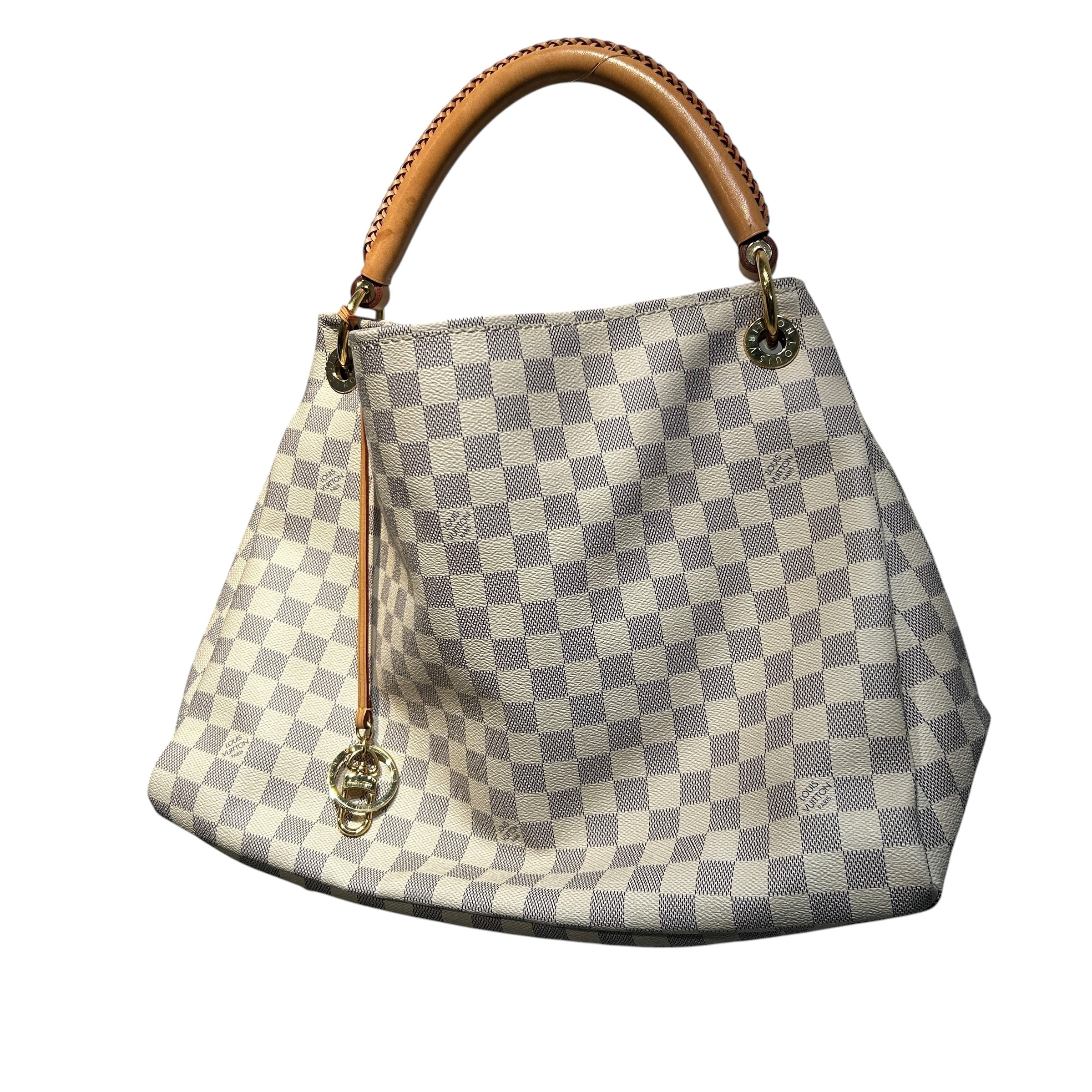 LOUIS VUITTON/Tote Bag/Monogram/Leather/CRM/Damier azur artsty mm bag view 4