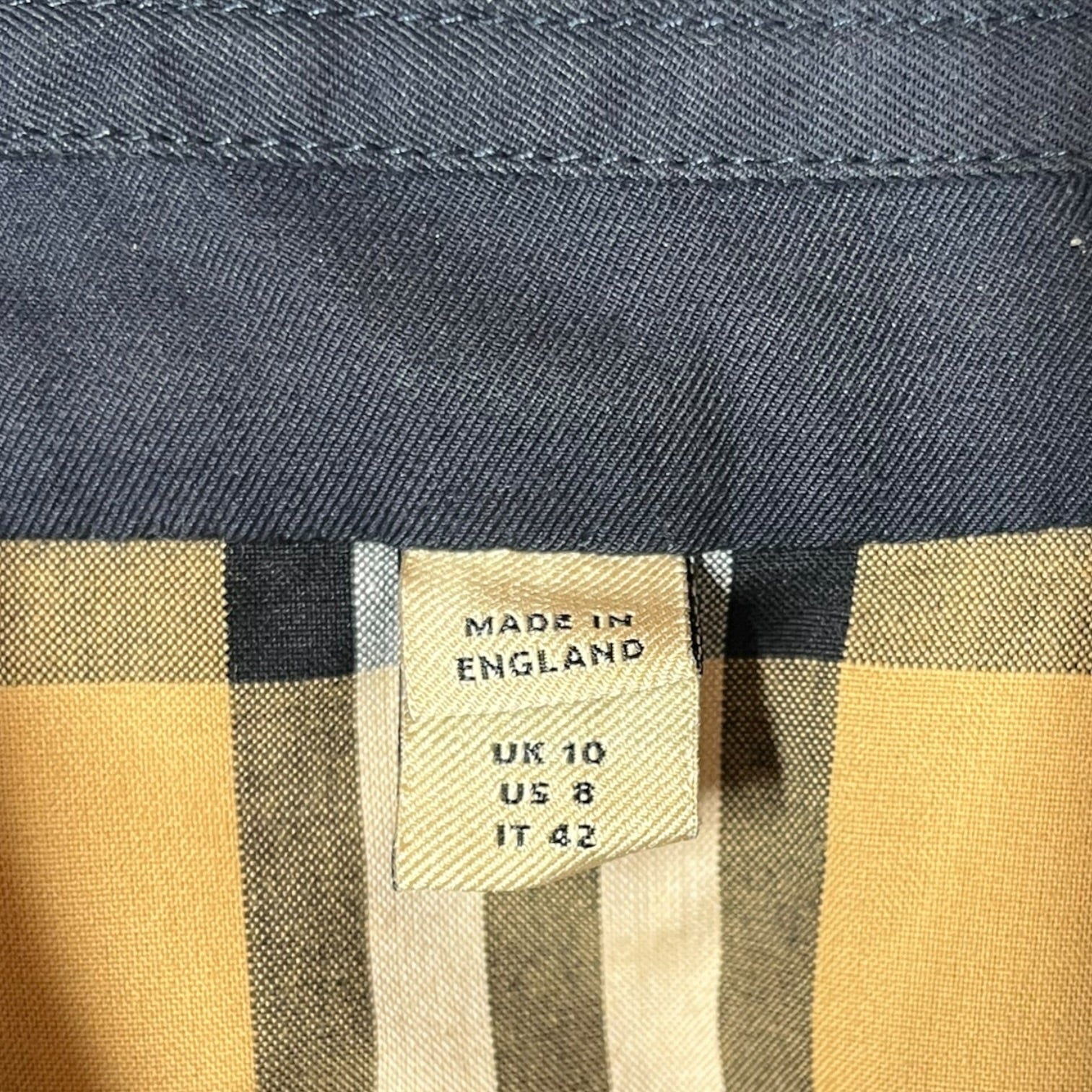 BURBERRY LONDON/Jacket/8/Cotton/BLK/trench plaid lining view 3