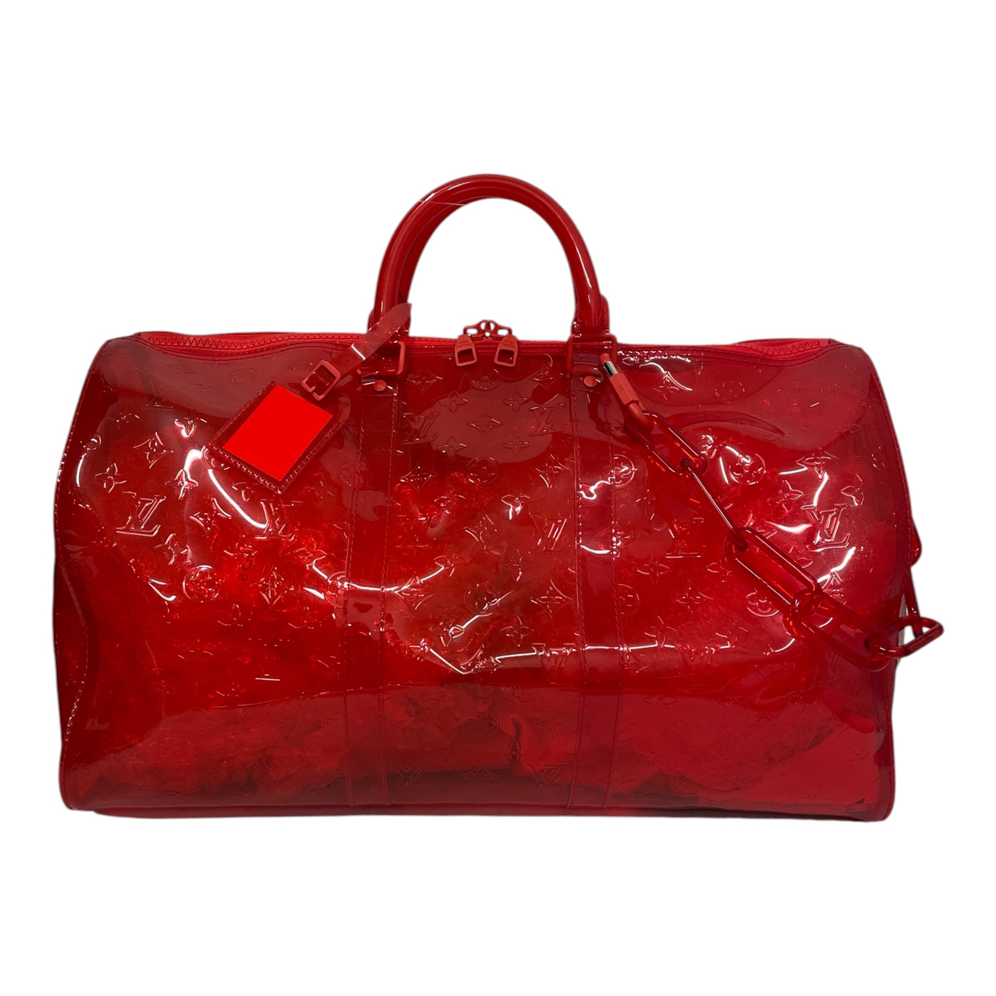 LOUIS VUITTON/Luggage/Monogram/RED/LOUIS VUITTON VINYL KEEPALL view 1