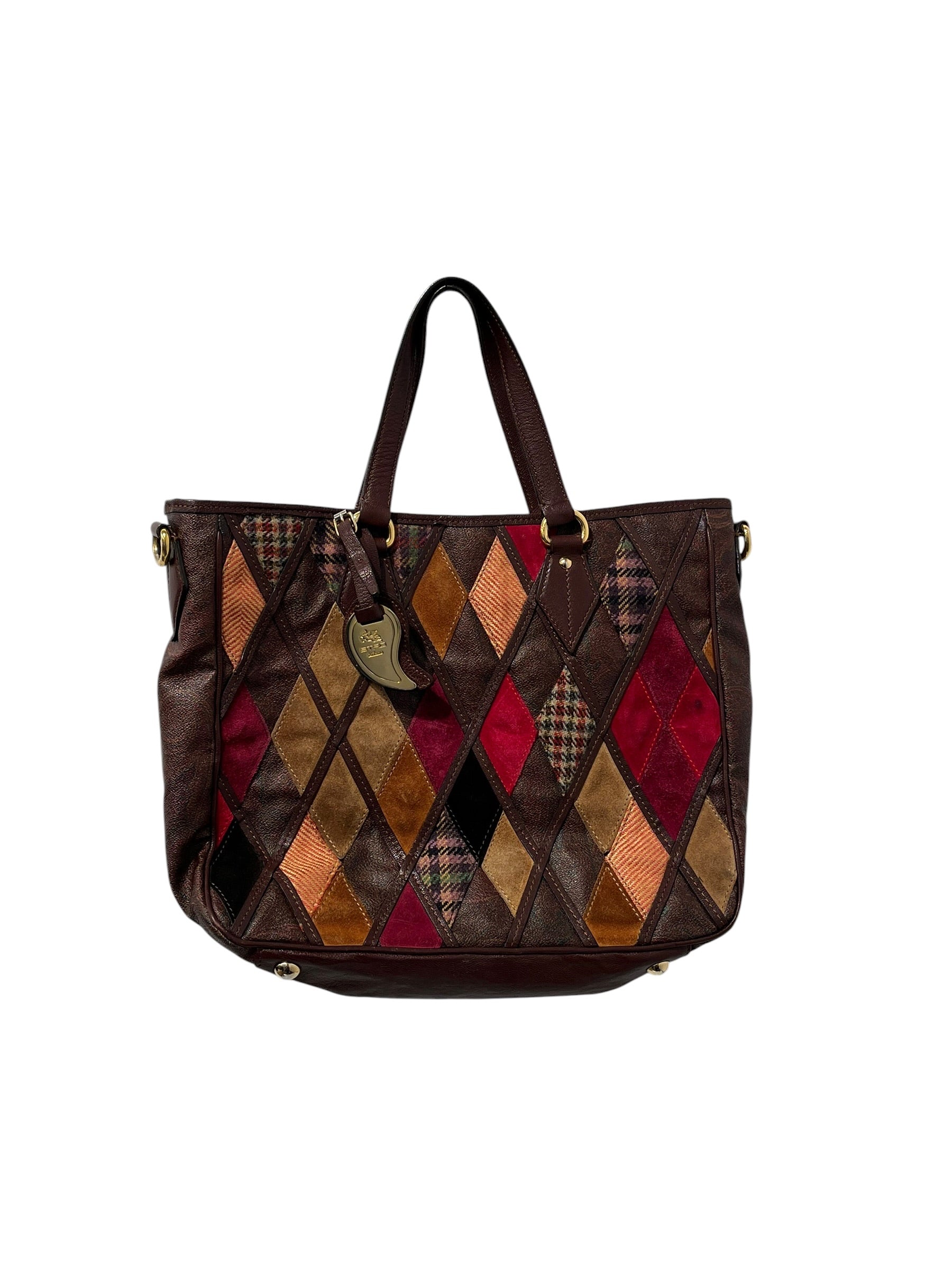 ETRO/Bag/Plaid/Leather/BRW/PATCHWORK DIAMOND BAG view 1