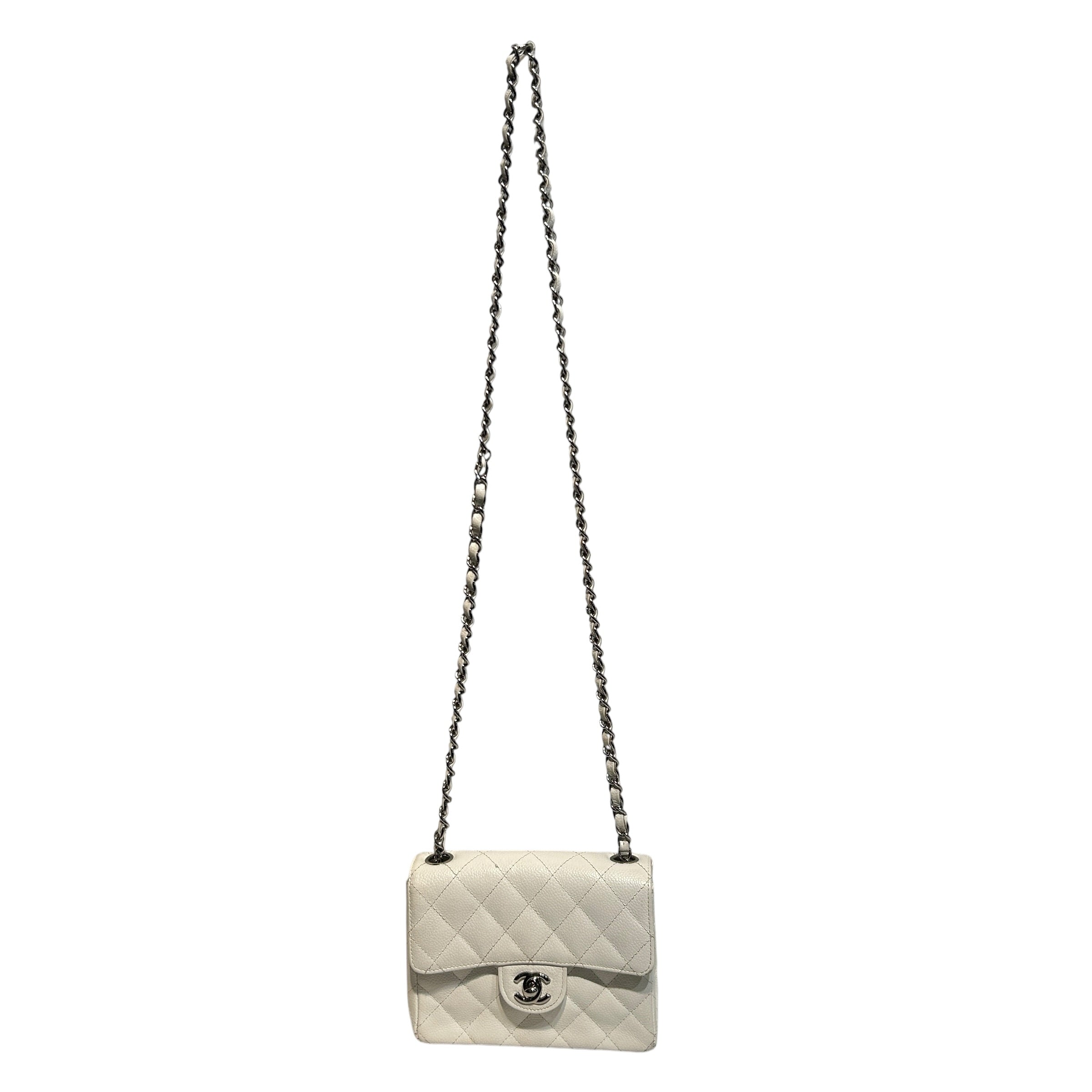 CHANEL/Bag/WHT/Mini Caviar Flap view 1