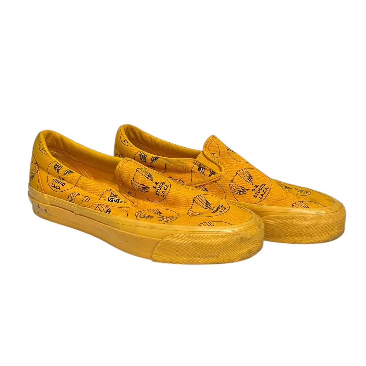 VANS/S.R. STUDIO. LA. CA/Low-Sneakers/US 10/All Over Print/Cotton/YEL/long nails view 1