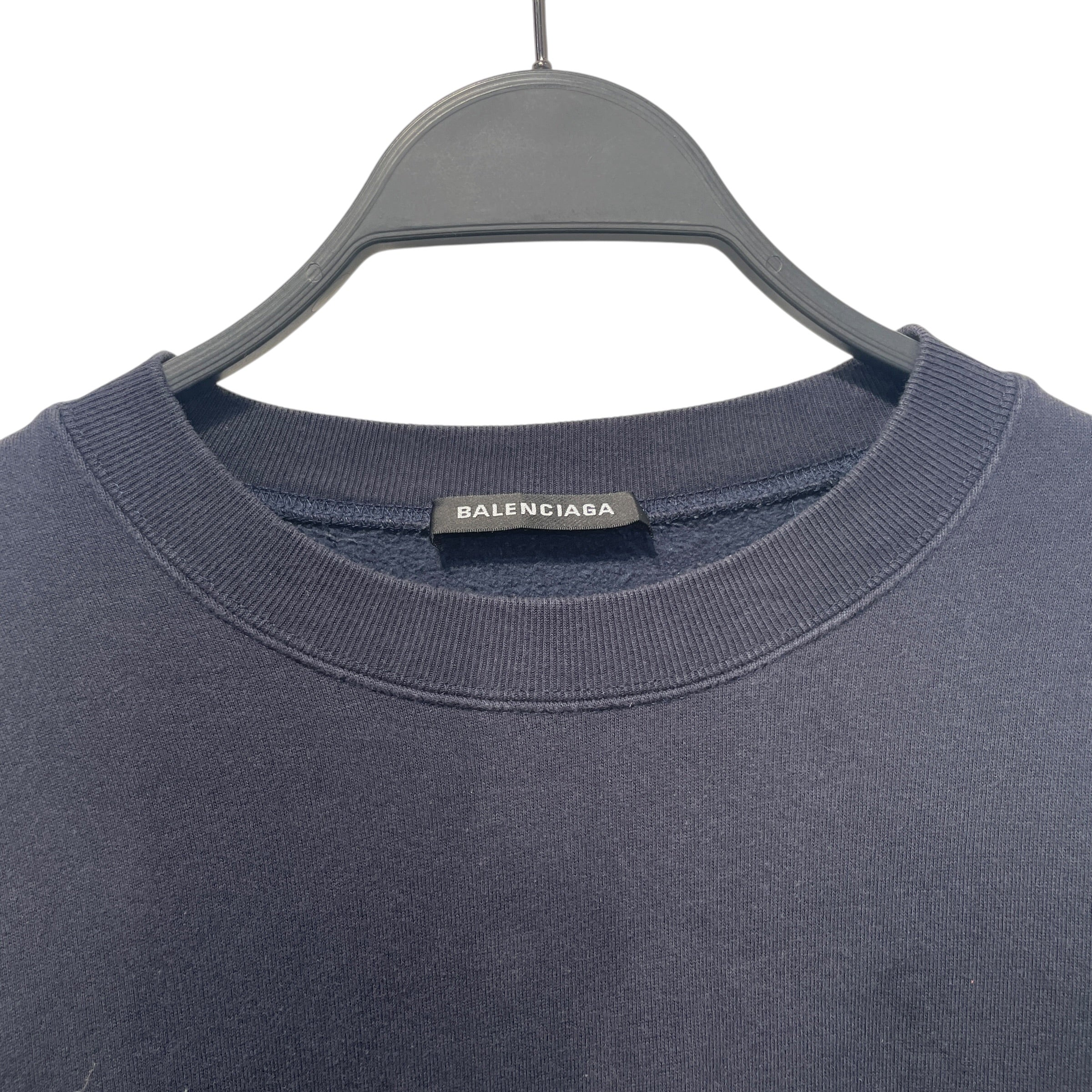 BALENCIAGA/Sweater/XS/Cotton/NVY/Campaign Crewneck view 3