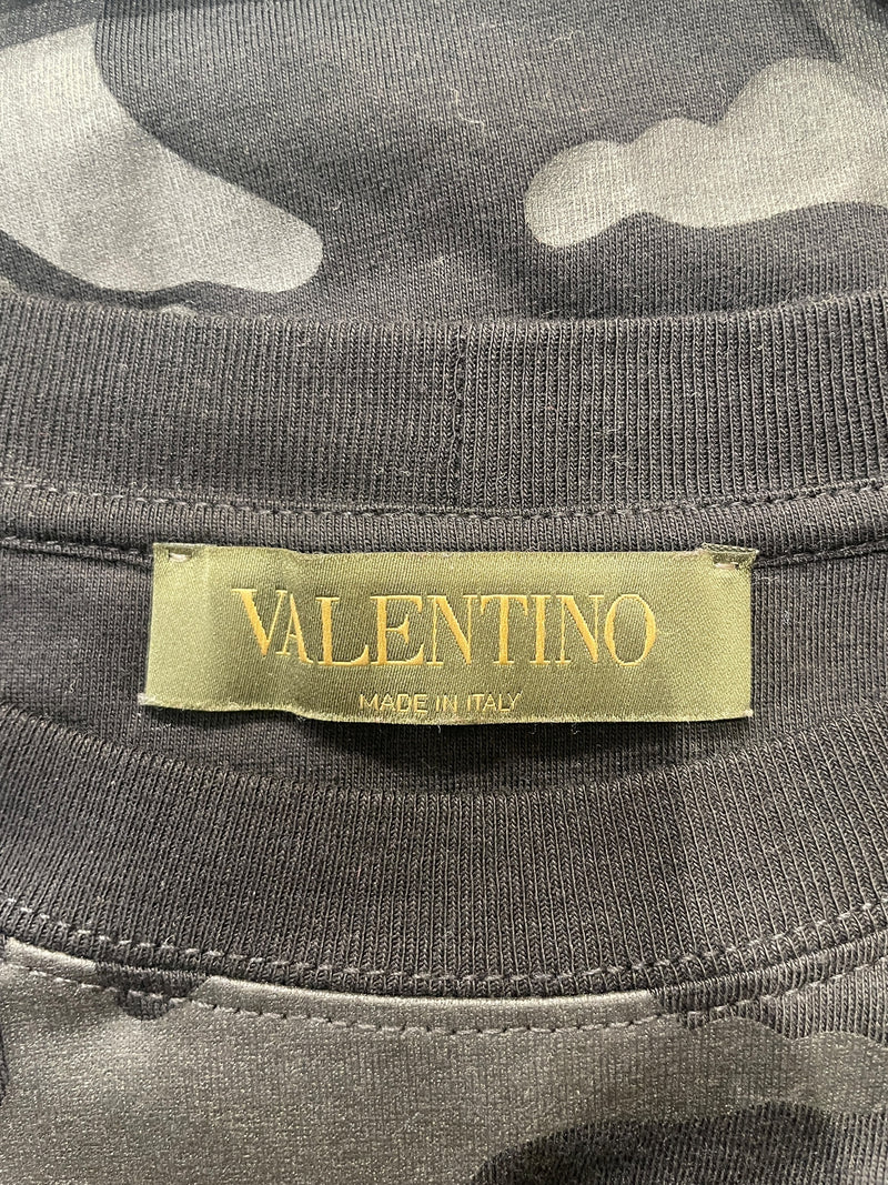 VALENTINO/T-Shirt/S/Cotton/BLK/Camouflage/