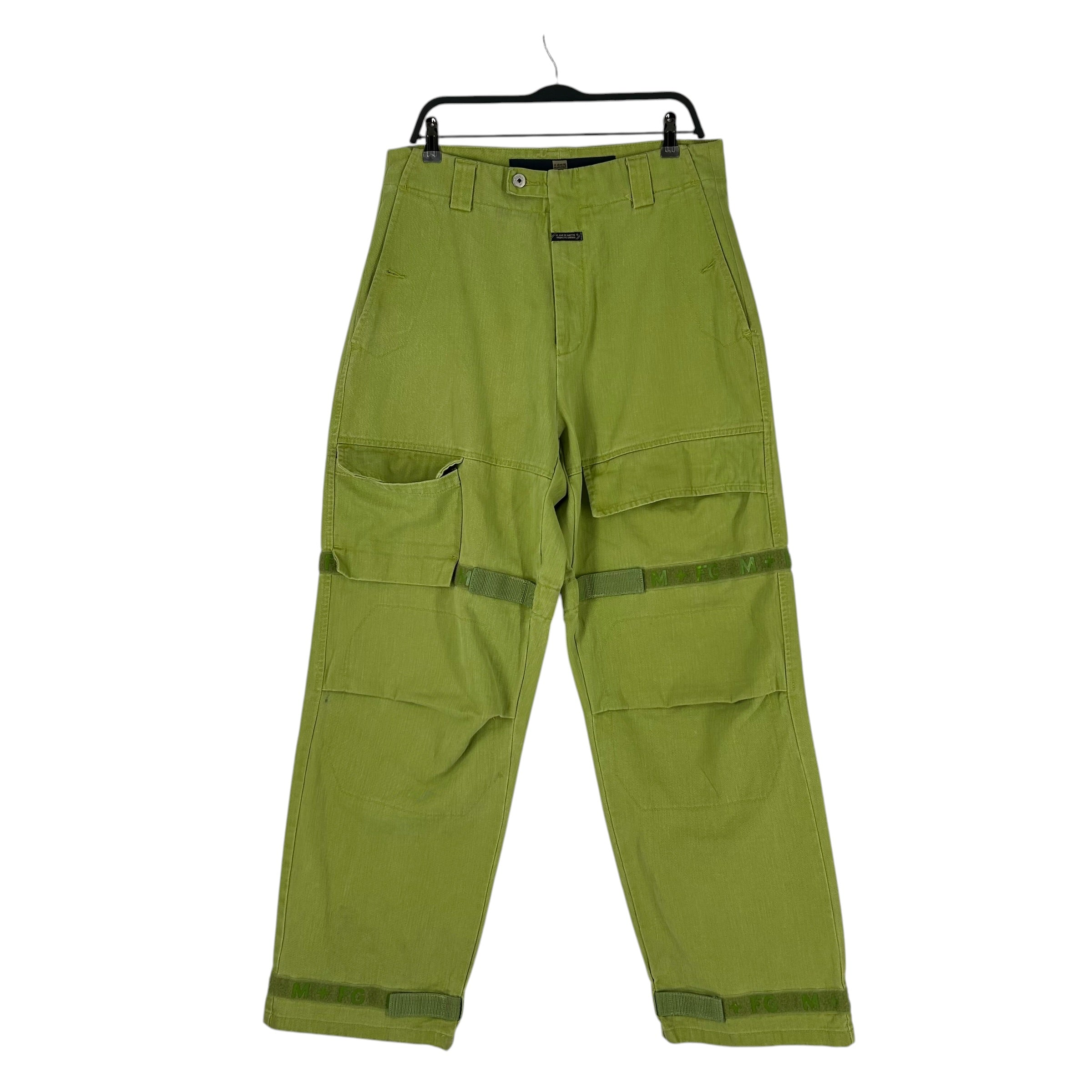 MARITHE FRANCOIS GIRBAUD/Straight Pants/36/Cotton/GRN/VELCRO STRAPS view 1