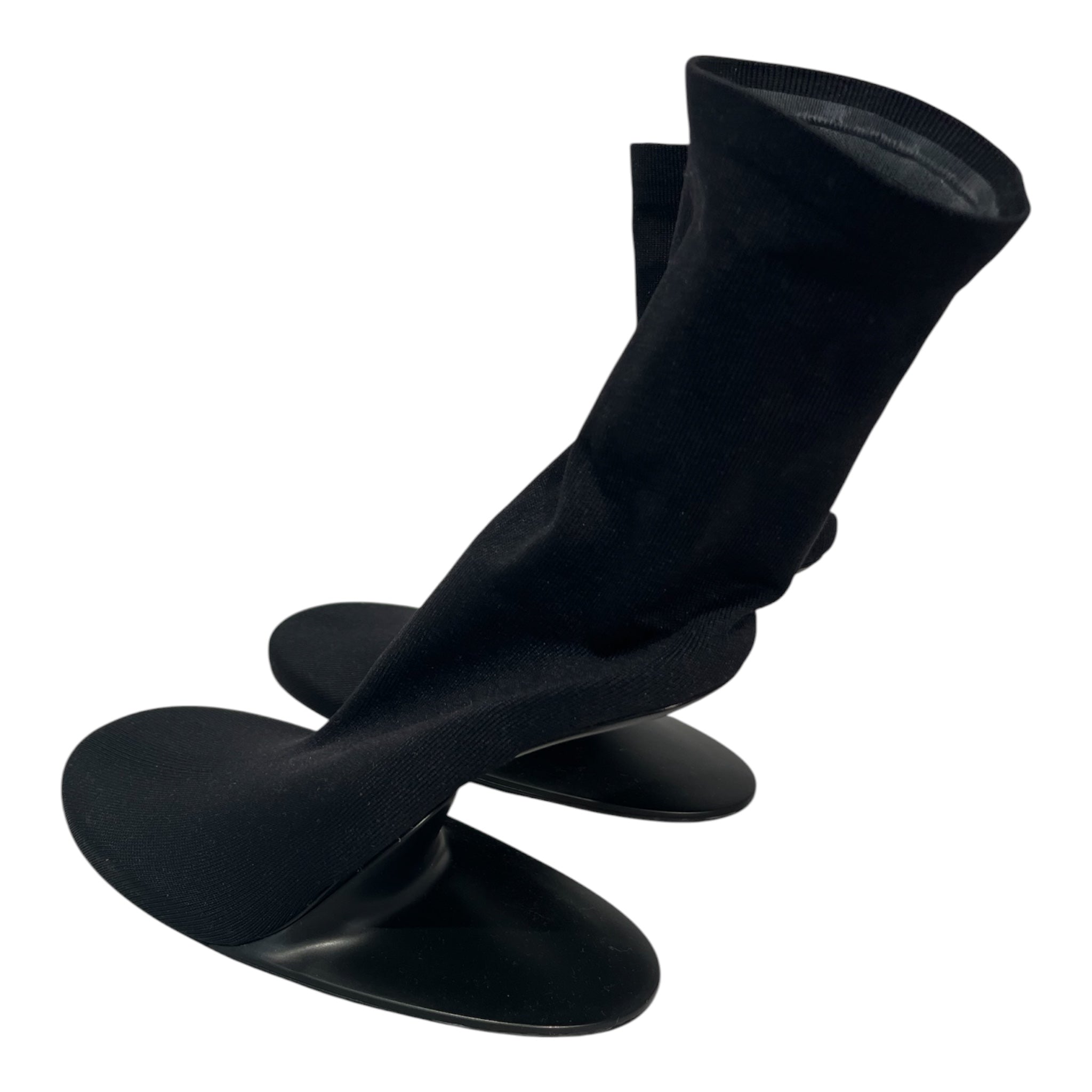 BALENCIAGA/Heels/EU 37/Polyester/BLK/U-Tip/stage sock boot view 2