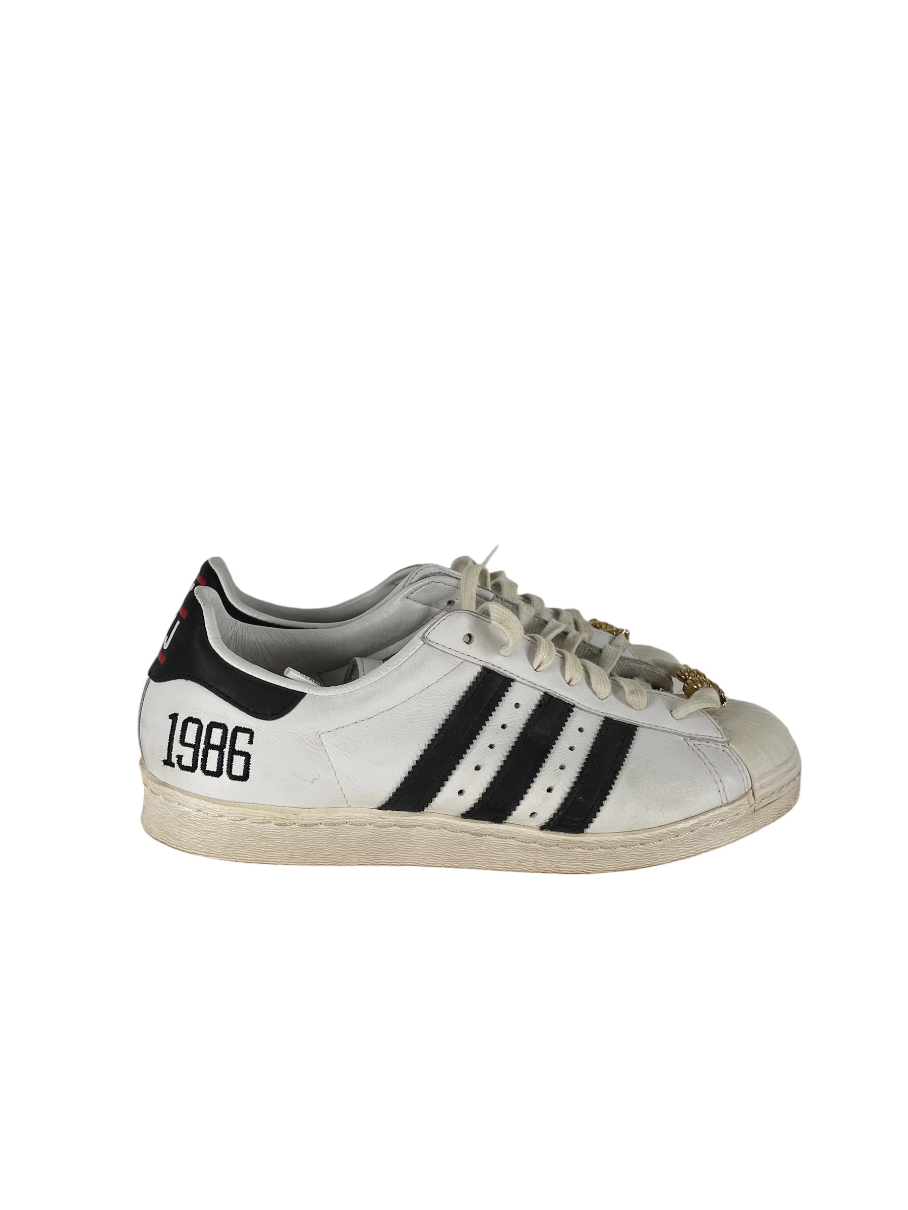 adidas/Low-Sneakers/US 8.5/WHT/RUN DMCAIDIDAS SUPERSTAR SZ8.5 view 4