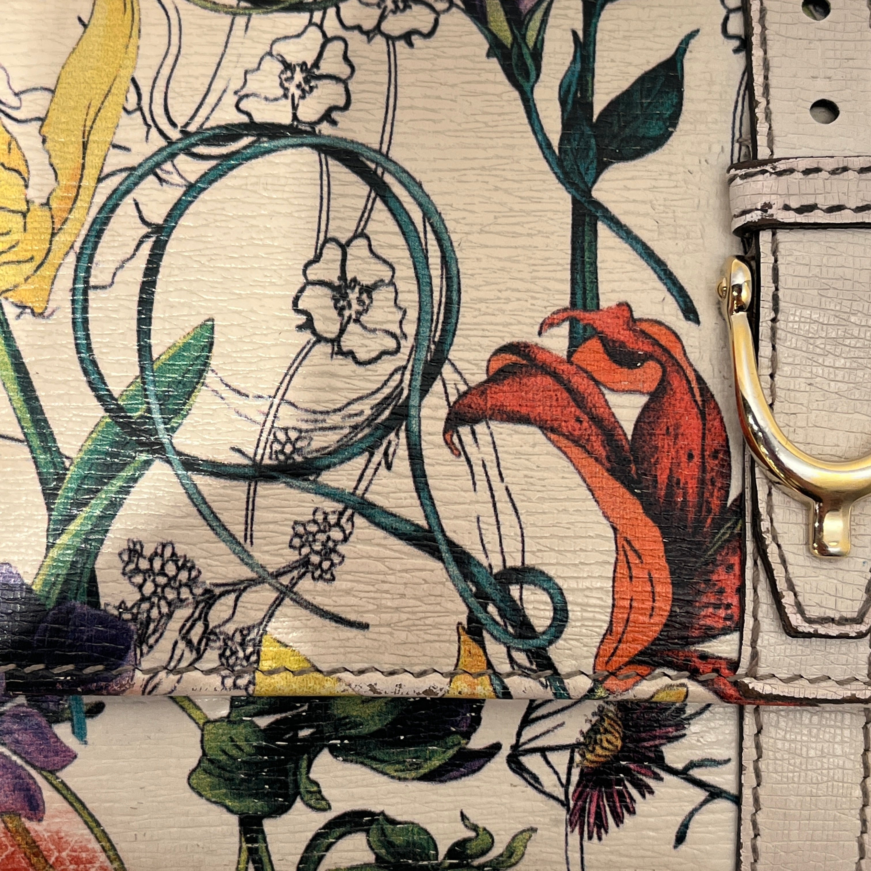GUCCI/Bifold Wallet/Floral Pattern/Leather/CRM/GUCCI FLORA PRINT BIFOLD view 5