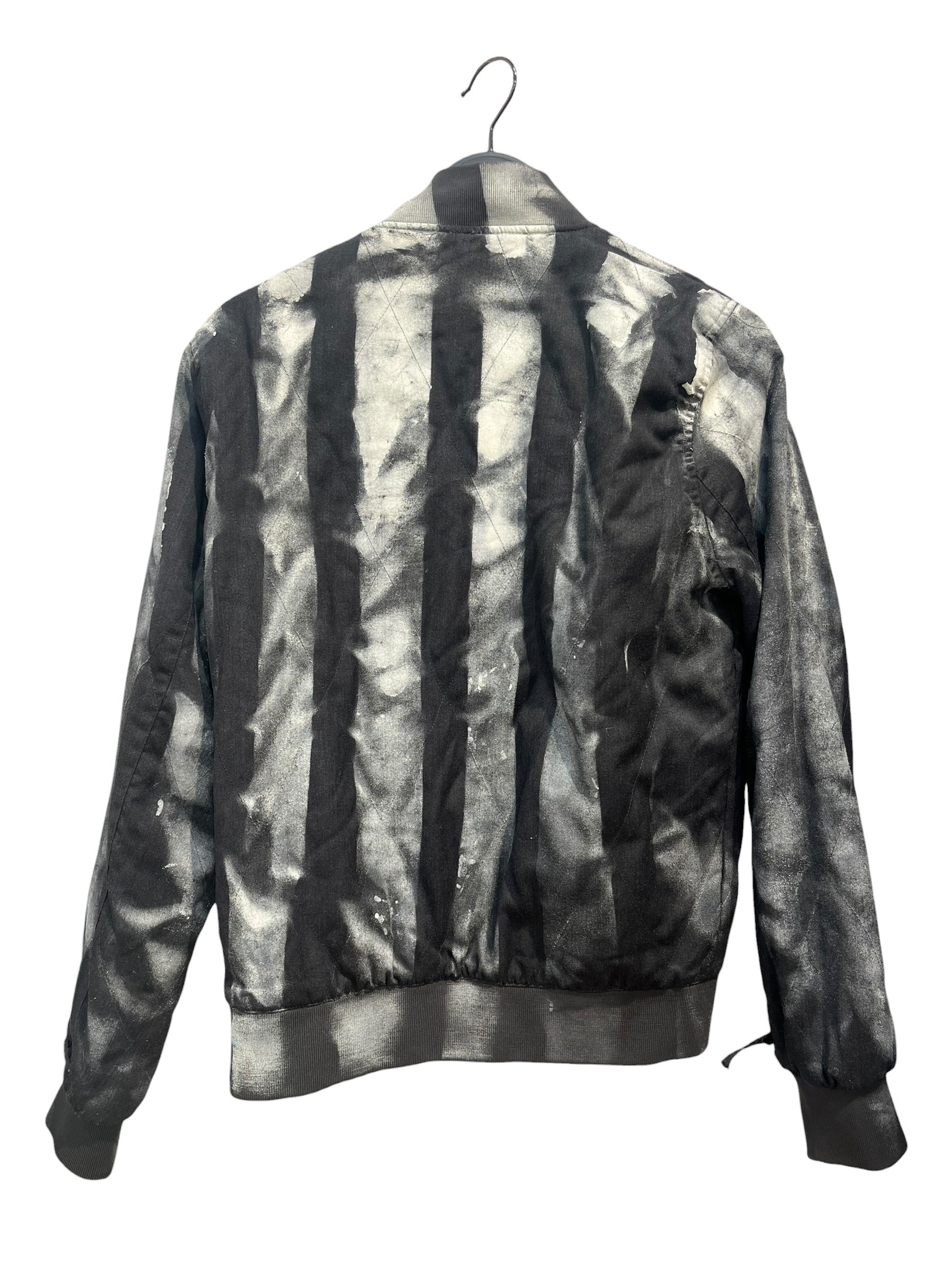 Surface to Air/Flight Jkt/M/Polyester/BLK/Single Breasted/Graphic/STRIPED-PAINT OVERLAY view 2