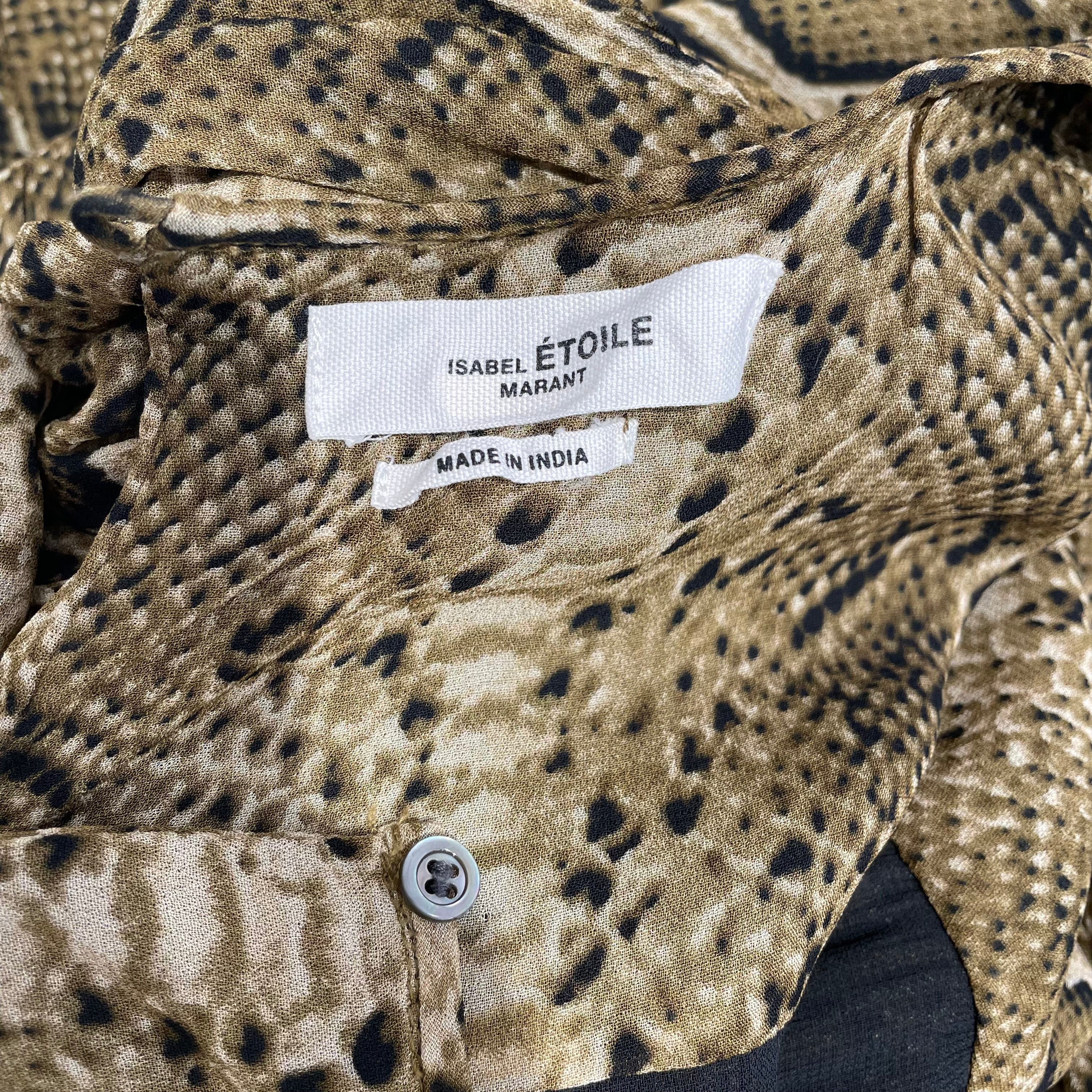 ISABEL MARANT/Tunic Dress/36/Animal Pattern/BRW/snake print layered view 4