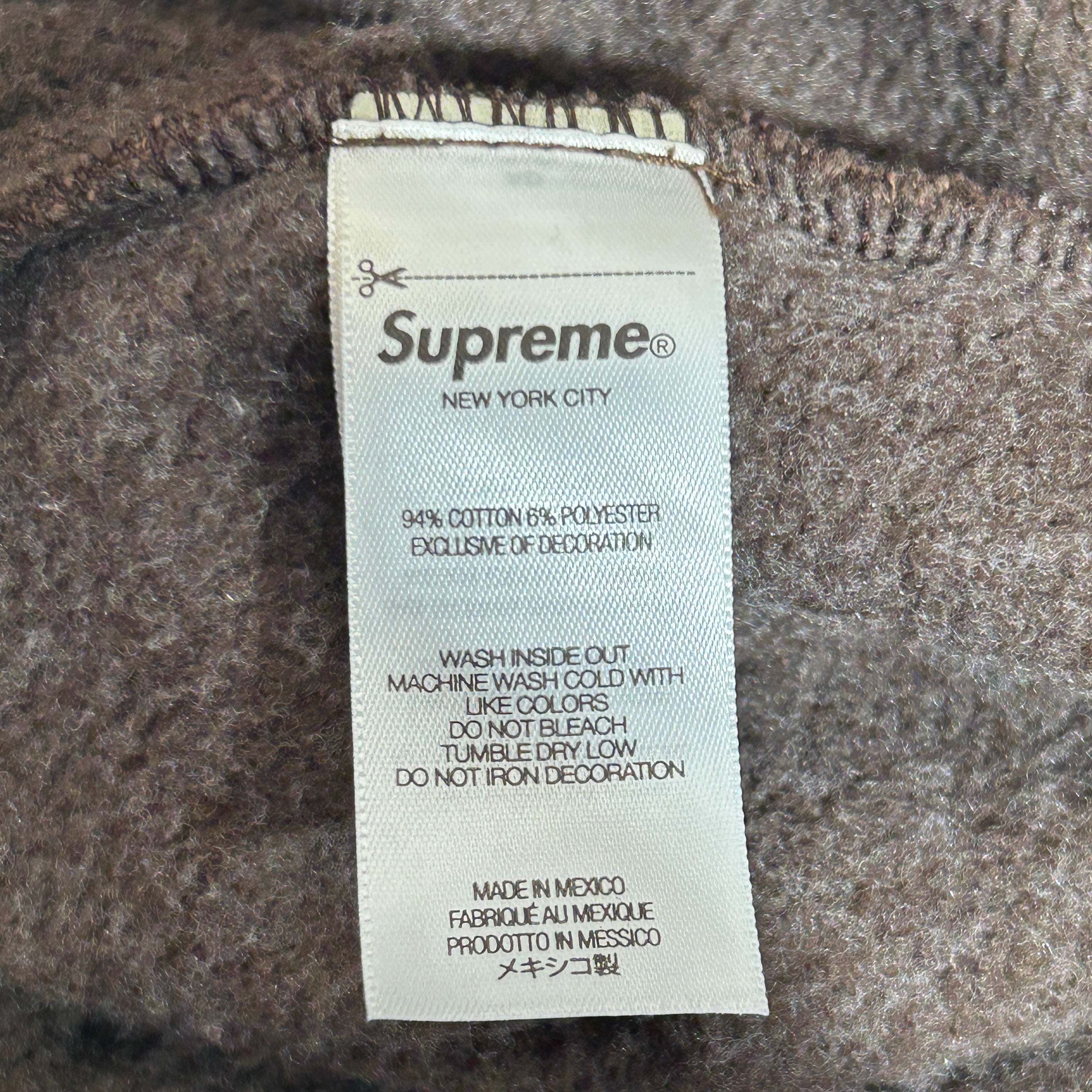 Supreme/Zip Up Hoodie/L/Cotton/BRW/ view 4
