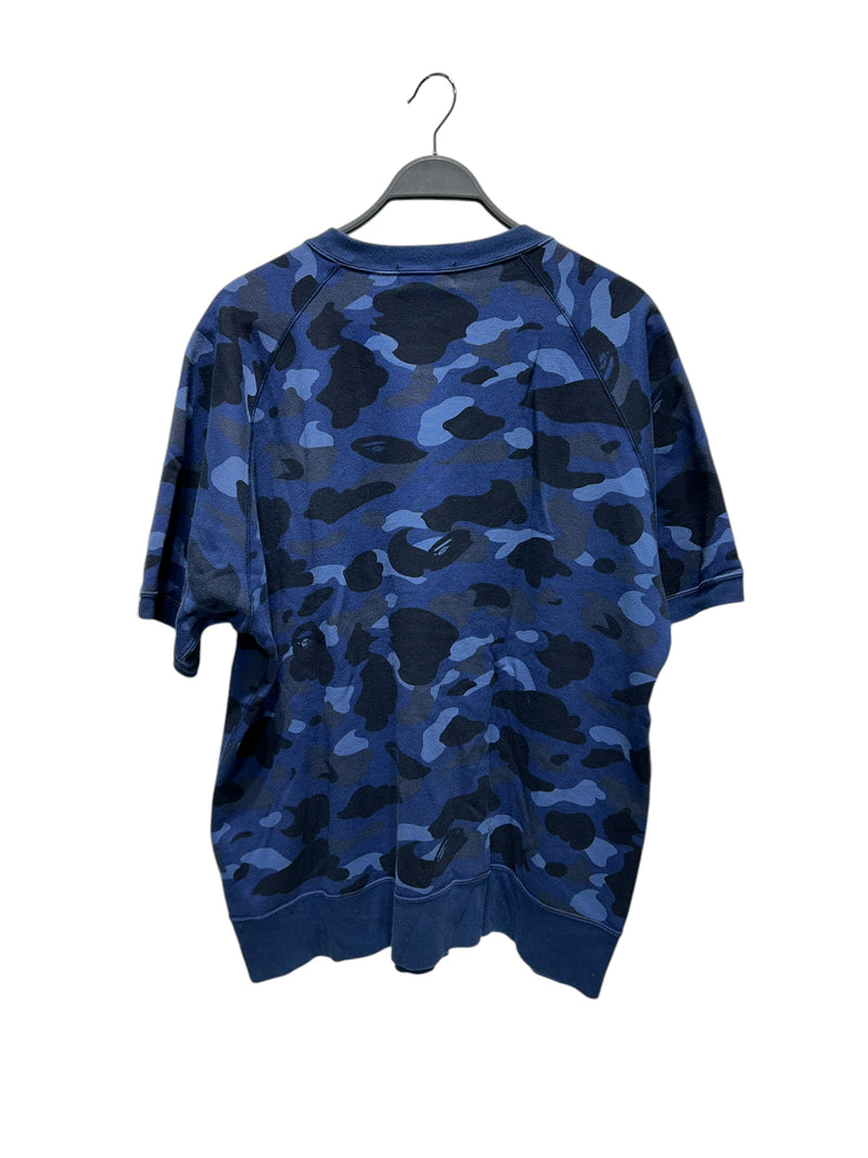 A BATHING APE/T-Shirt/XXL/Cotton/NVY/Camouflage/SWEATSHIRT TEE