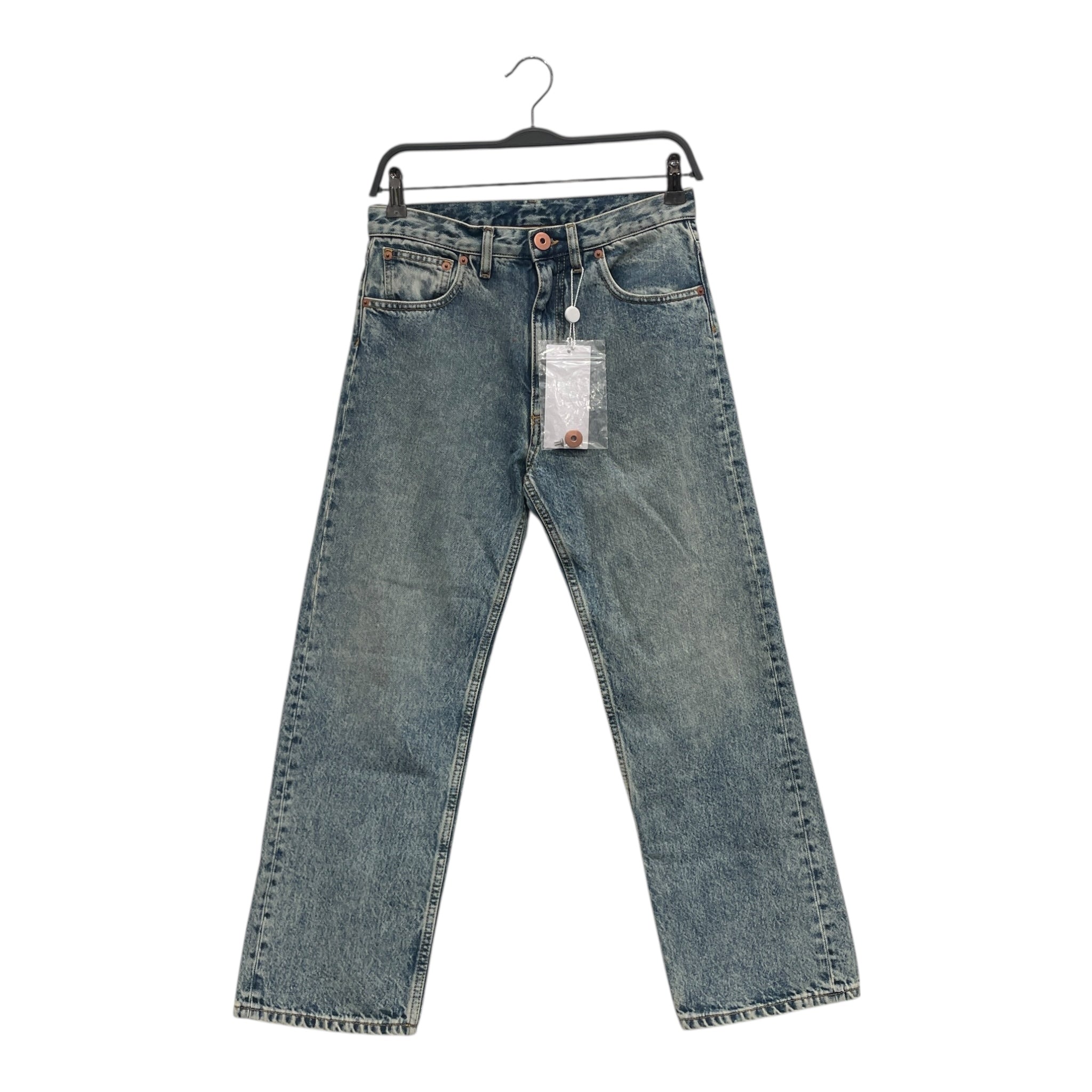 Maison Margiela/Straight Pants/36/Cotton/BLU/COPPER BUTTON view 1