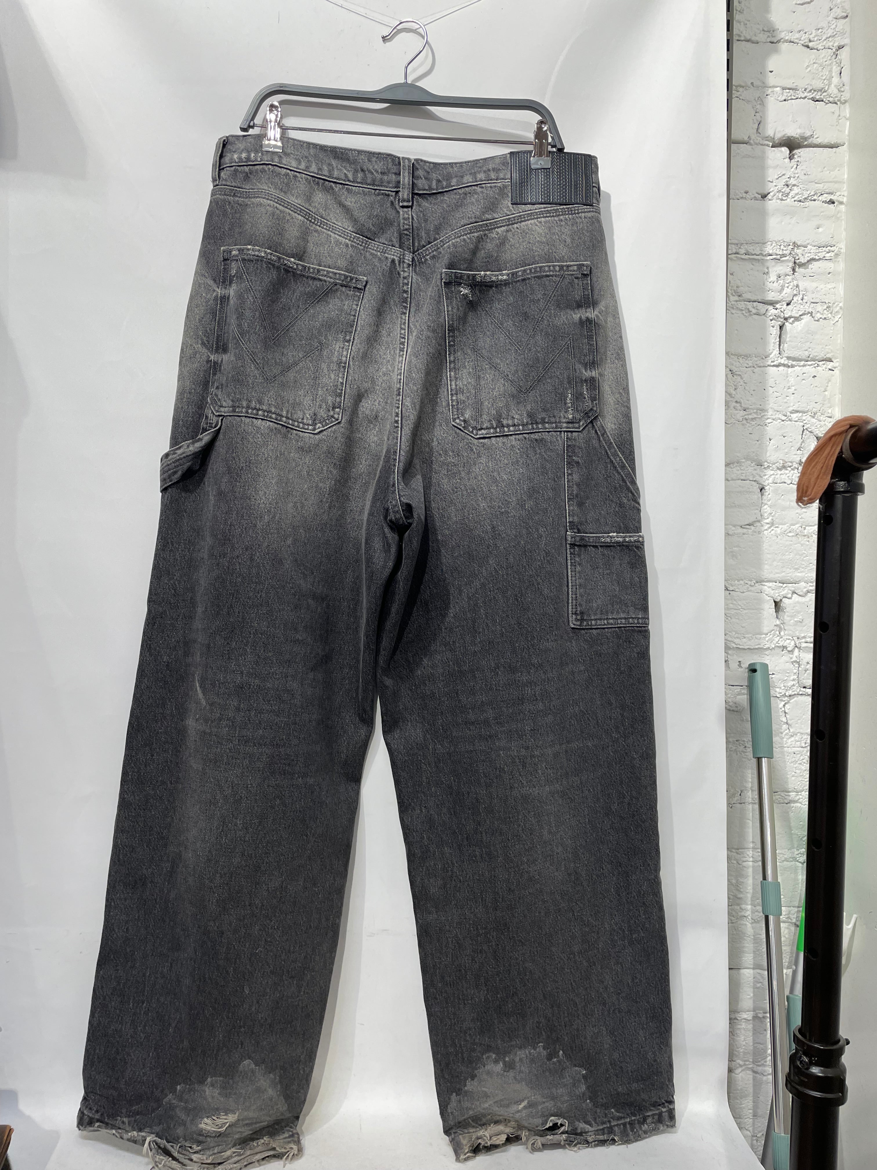 MARC JACOBS/Straight Pants/32/Cotton/BLK/Oversized Denim view 2