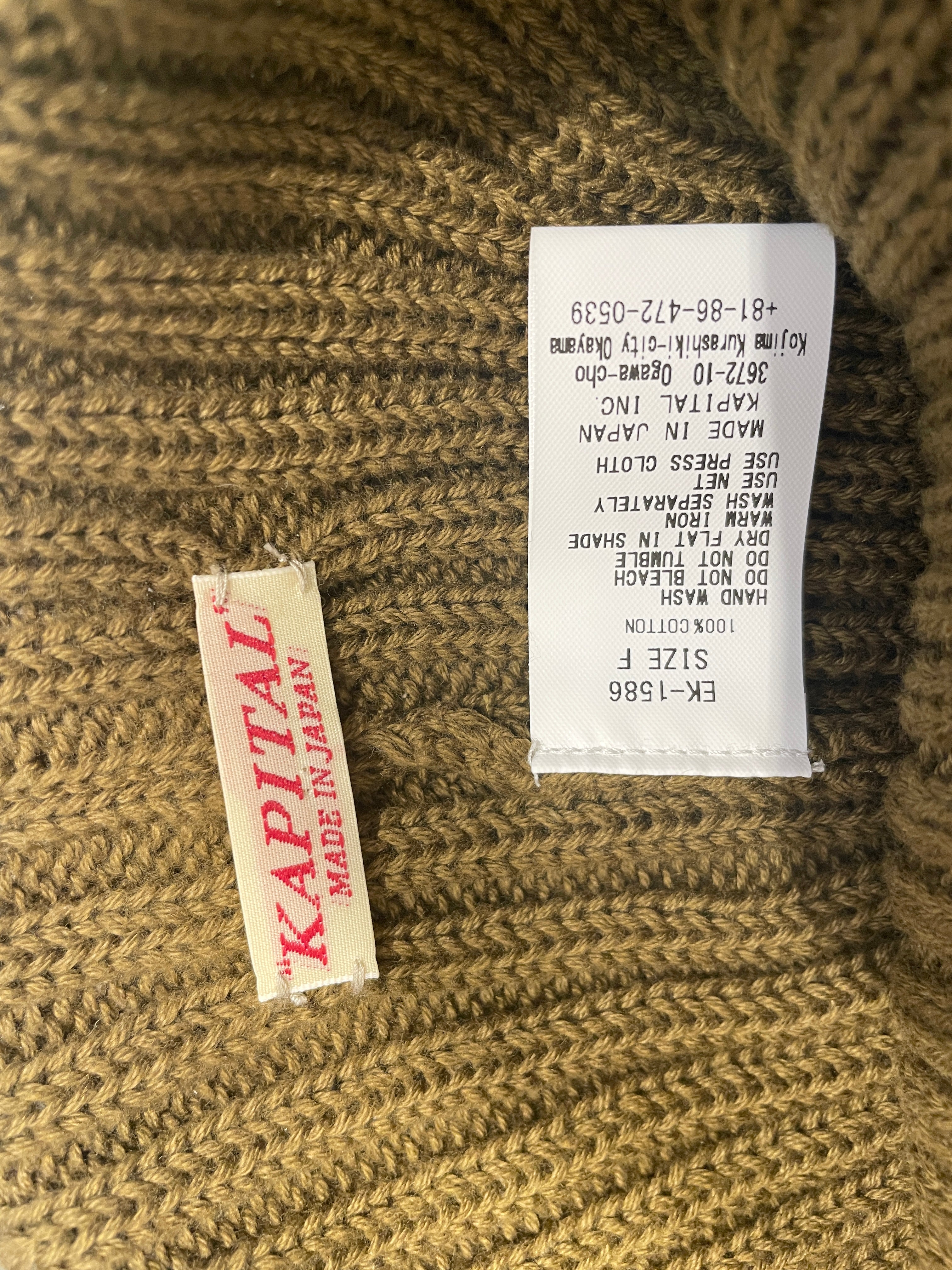KAPITAL/Beanie/OS/Cotton/KHK/M's/Peace Activist Beanie view 3