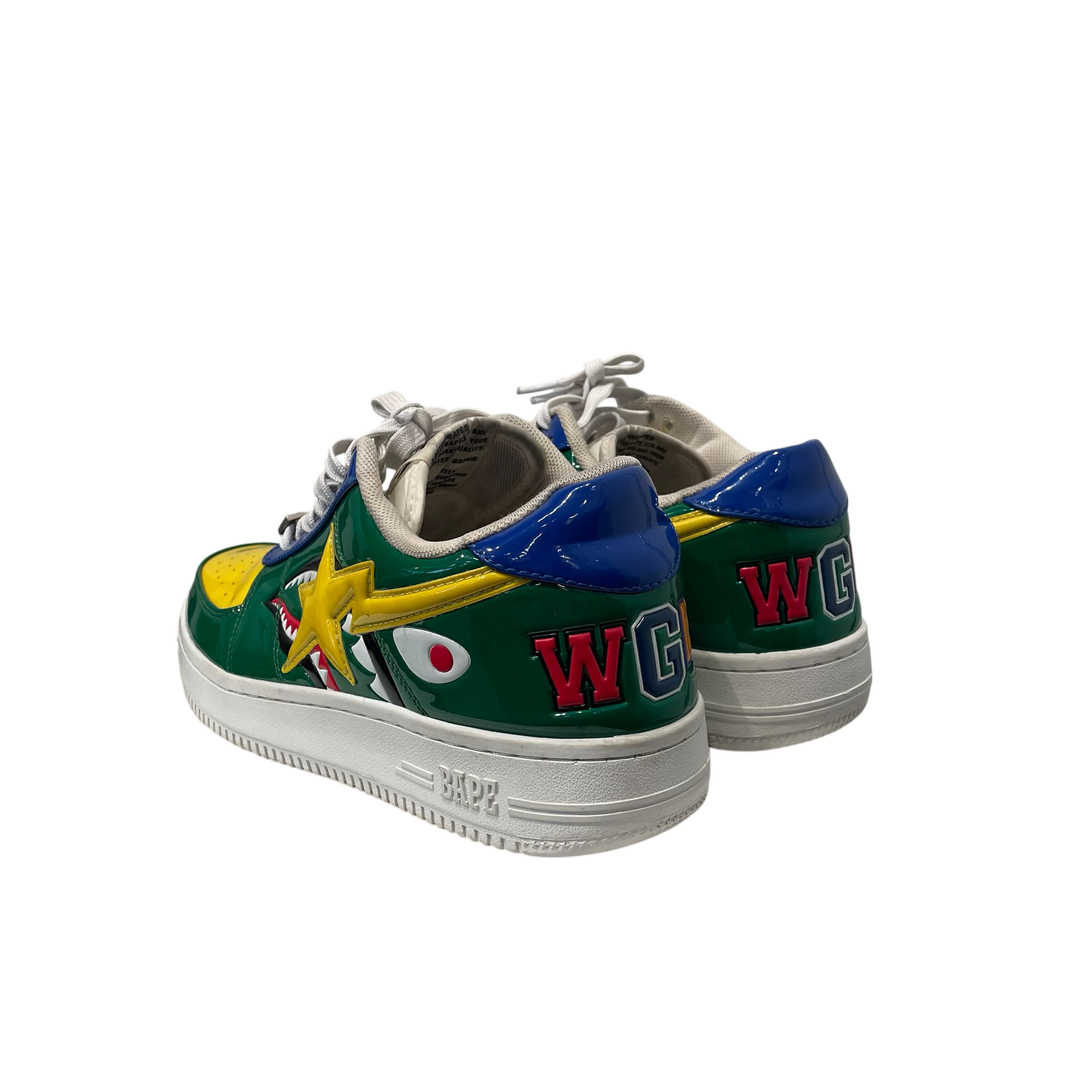 A BATHING APE/Low-Sneakers/US 8.5/Leather/GRN/M2 PATENT GREEN SHARK view 2