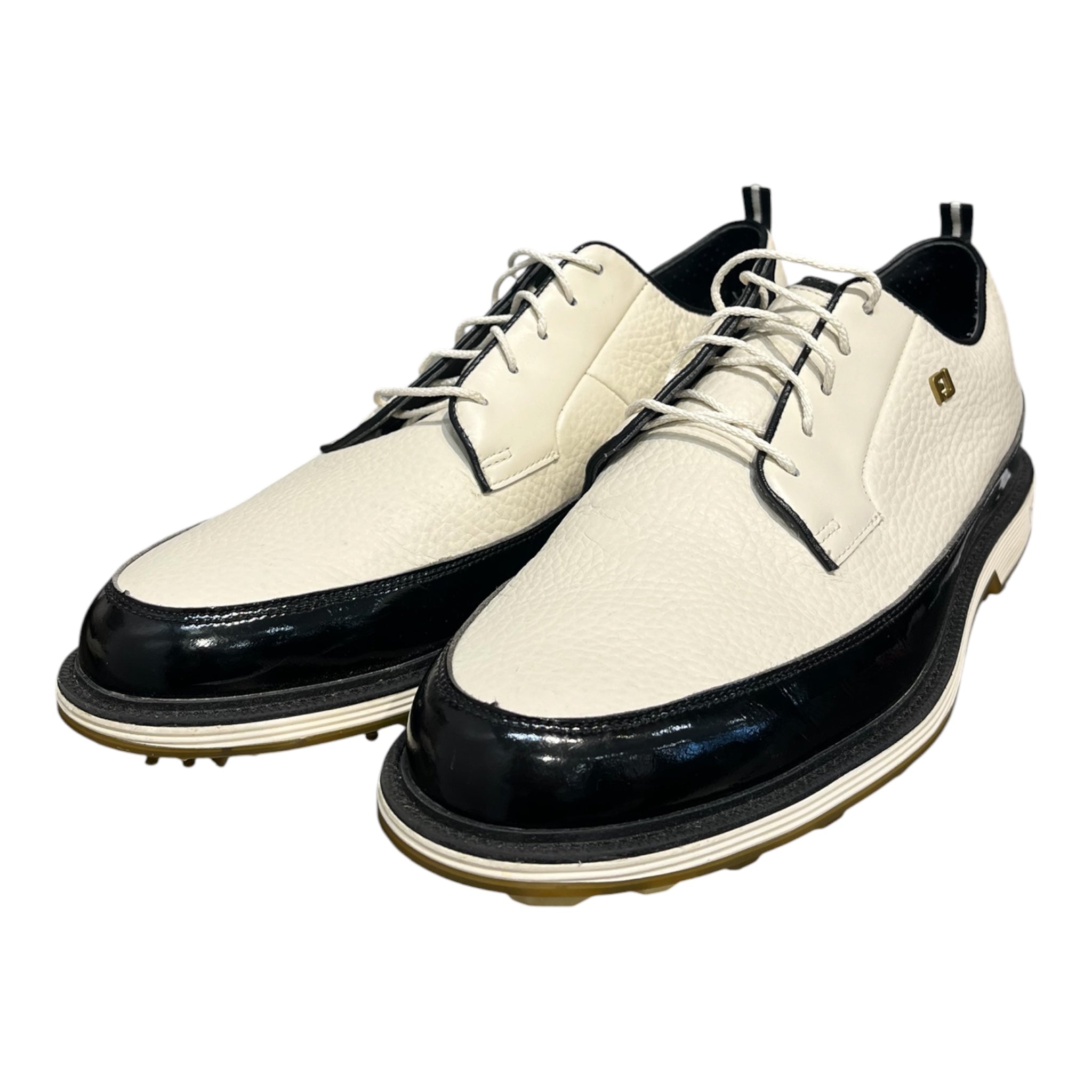 AIME LEON DORE/FOOTJOY(FJ)/Low-Sneakers/US 11.5/Leather/WHT/BLACK ACCENTS GOLD TIP LACE view 1