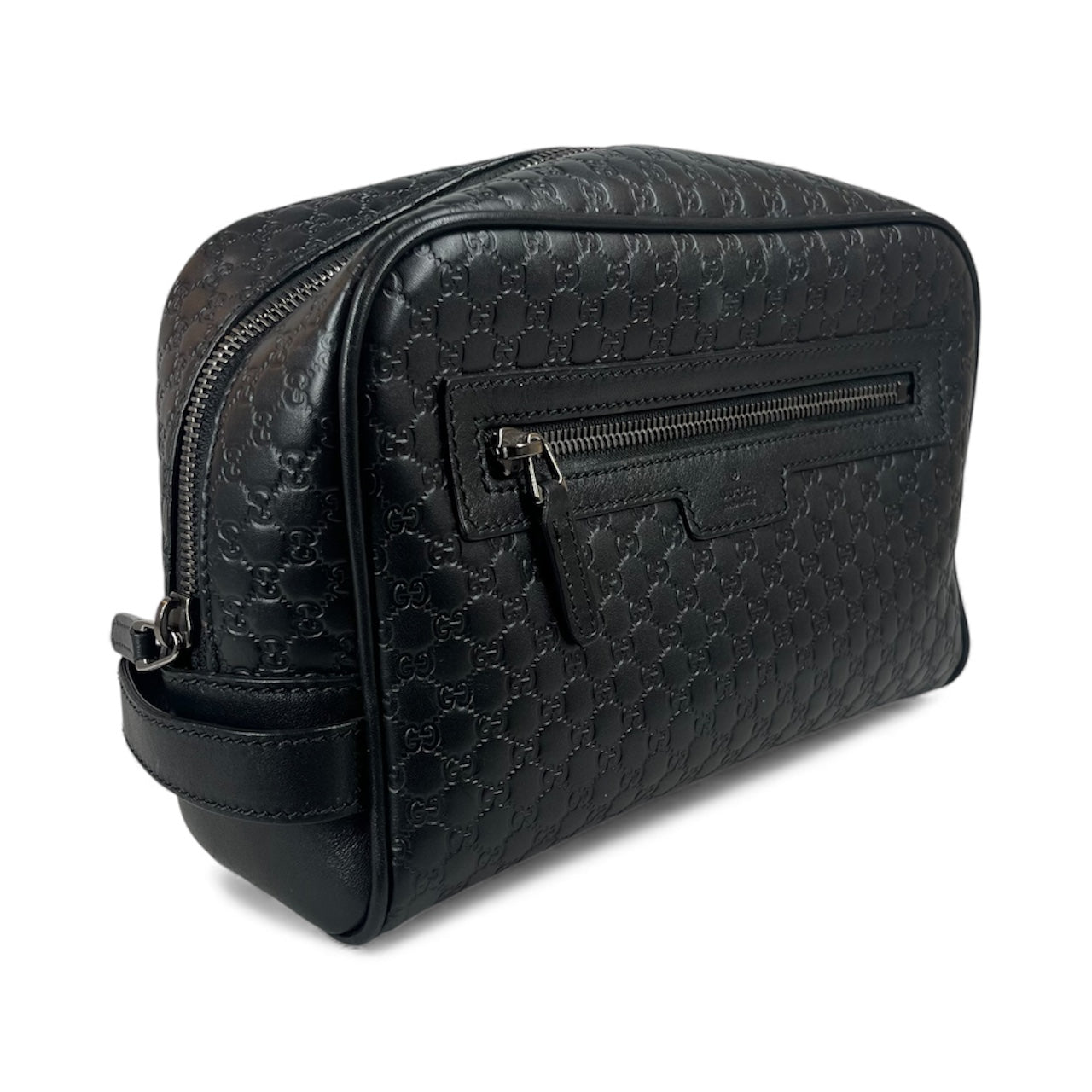 GUCCI/Pouch/Monogram/Leather/BLK/TOILETRY BAG view 1