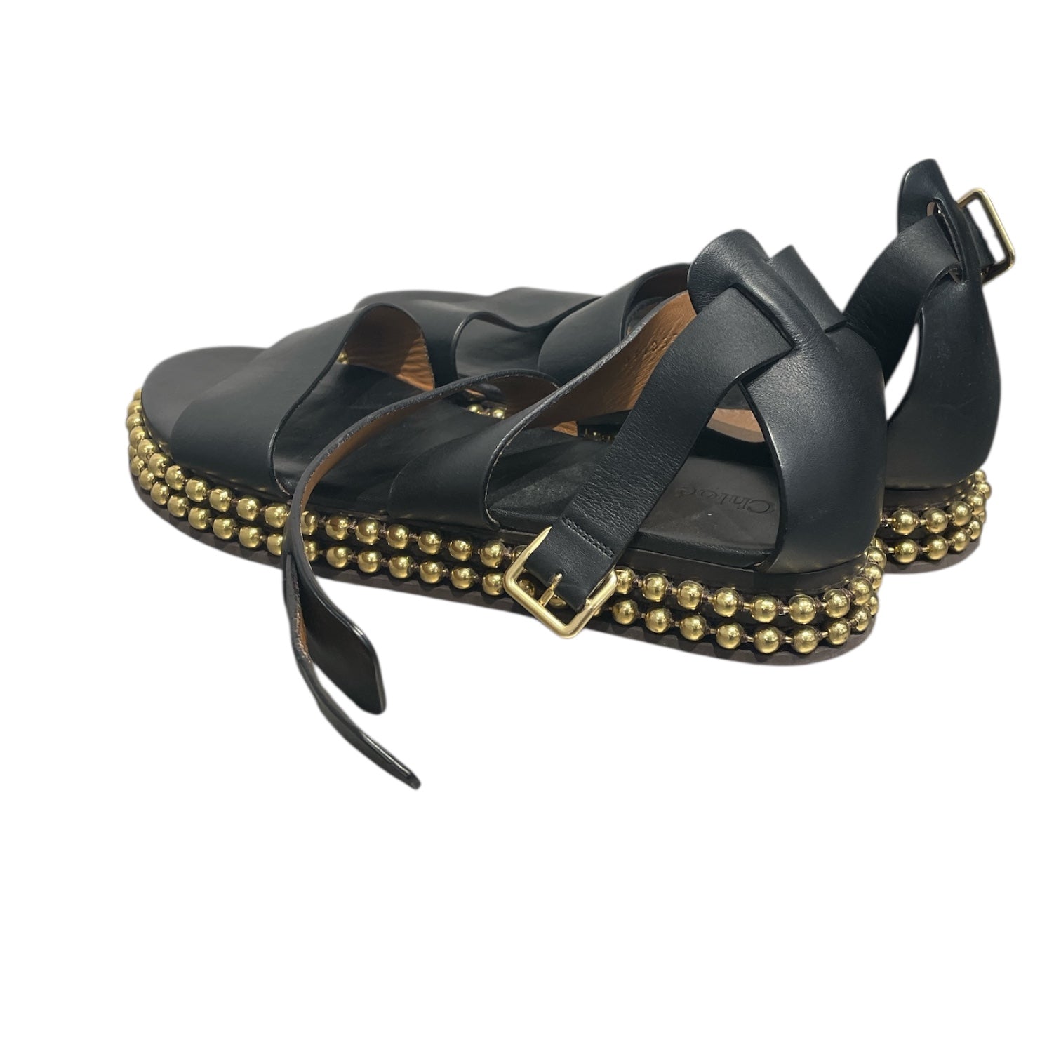 Chloe/Sandals/EU 40.5/Leather/BLK/Ankle Strap/Sawyer Gladiator Sandal view 2