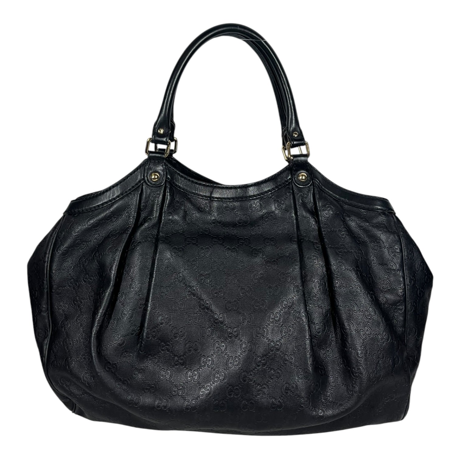GUCCI/Hand Bag/All Over Print/Leather/BLK/GG Signature Sukey view 2
