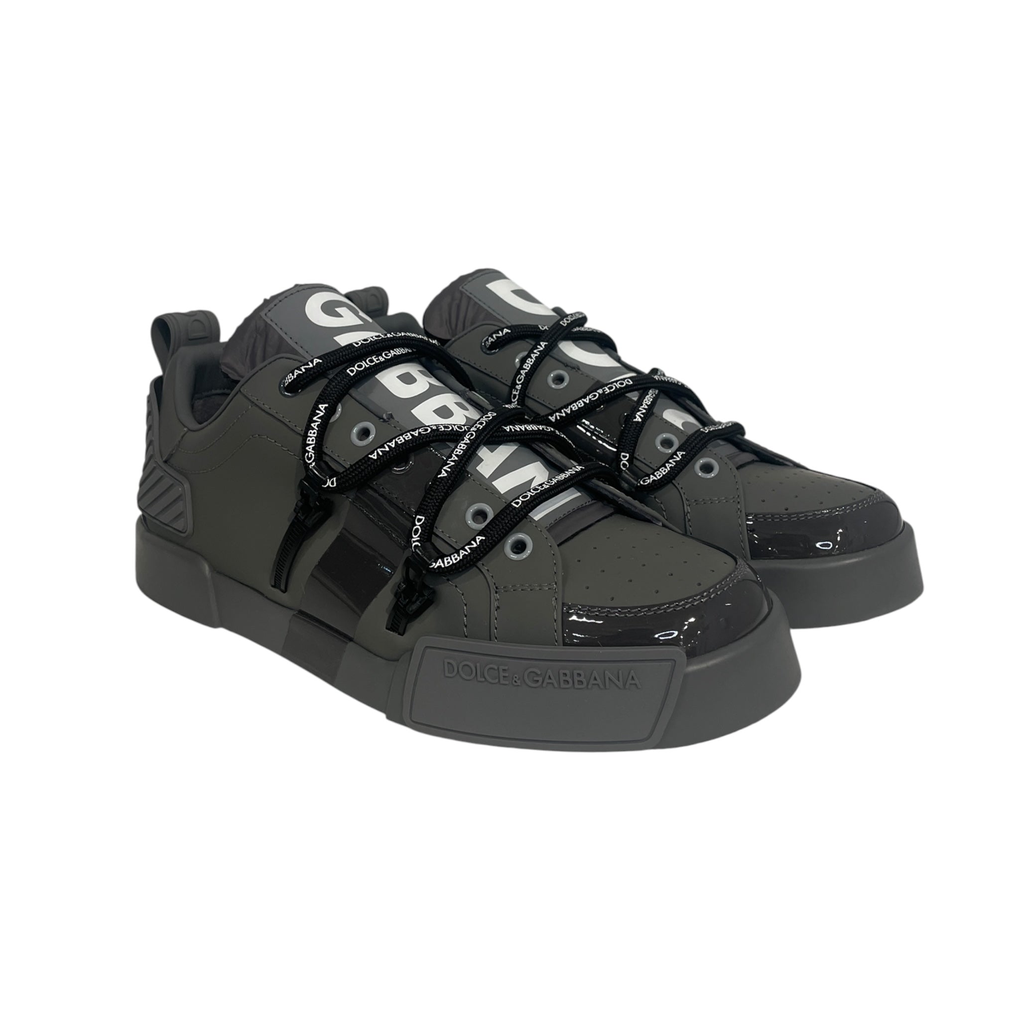 DOLCE&GABBANA/Low-Sneakers/US 9/GRY/rubber zip tie lace view 1