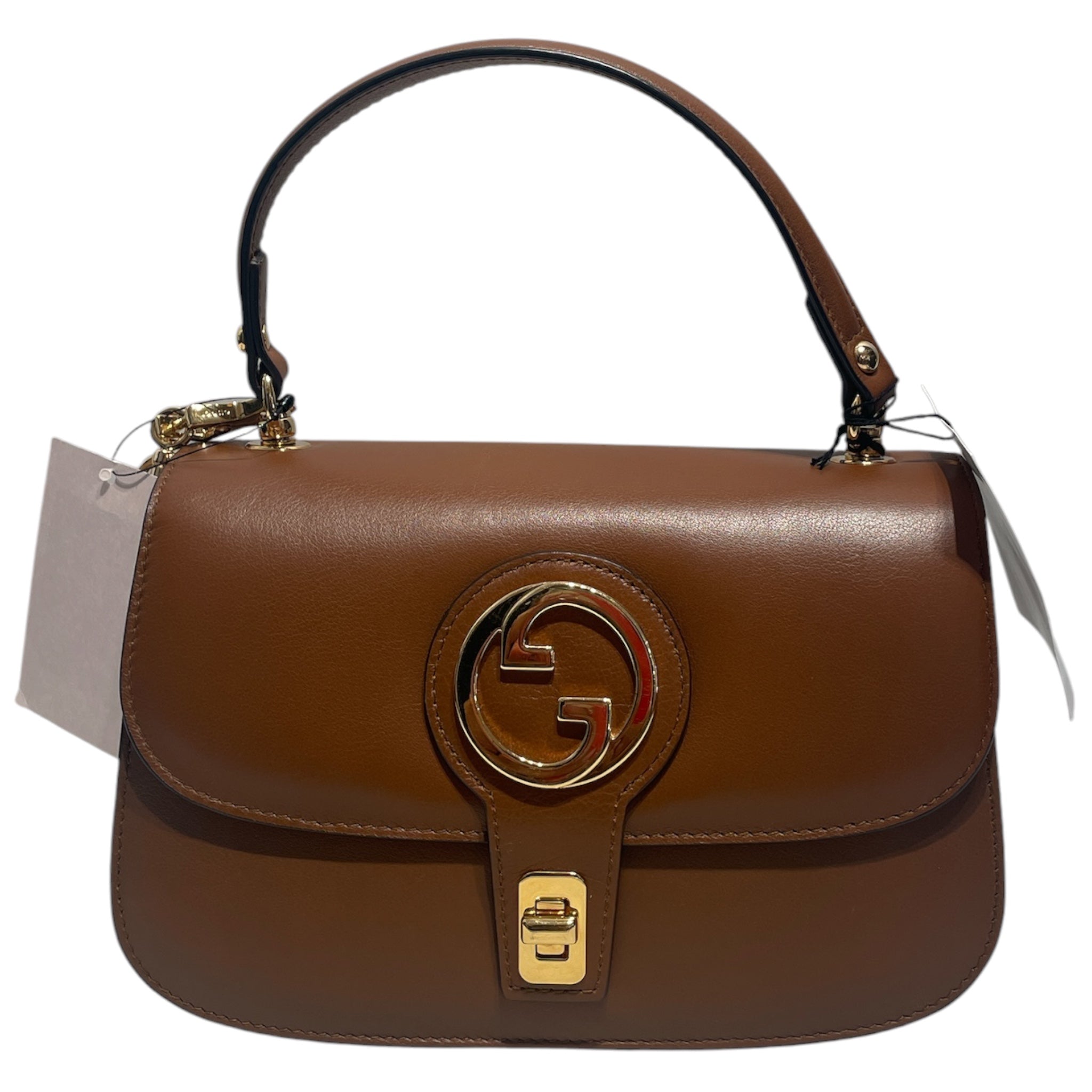 GUCCI/Cross Body Bag/Leather/CML/Blondie Top Handle Interlock G view 1