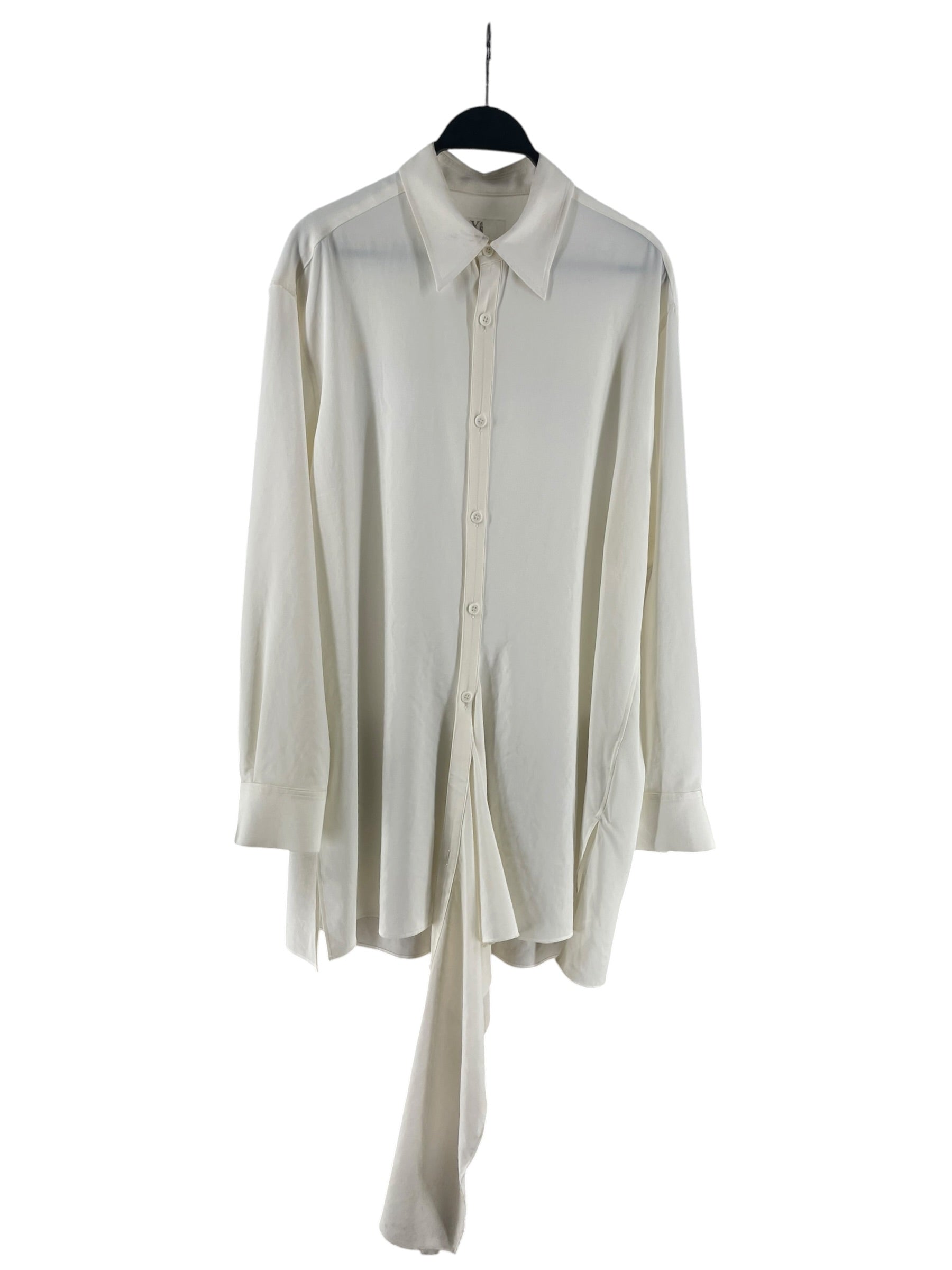 Y's/Shirt/1/Silk/WHT/YT-B01-500 DRAPE SHIRT RUNWAY view 1