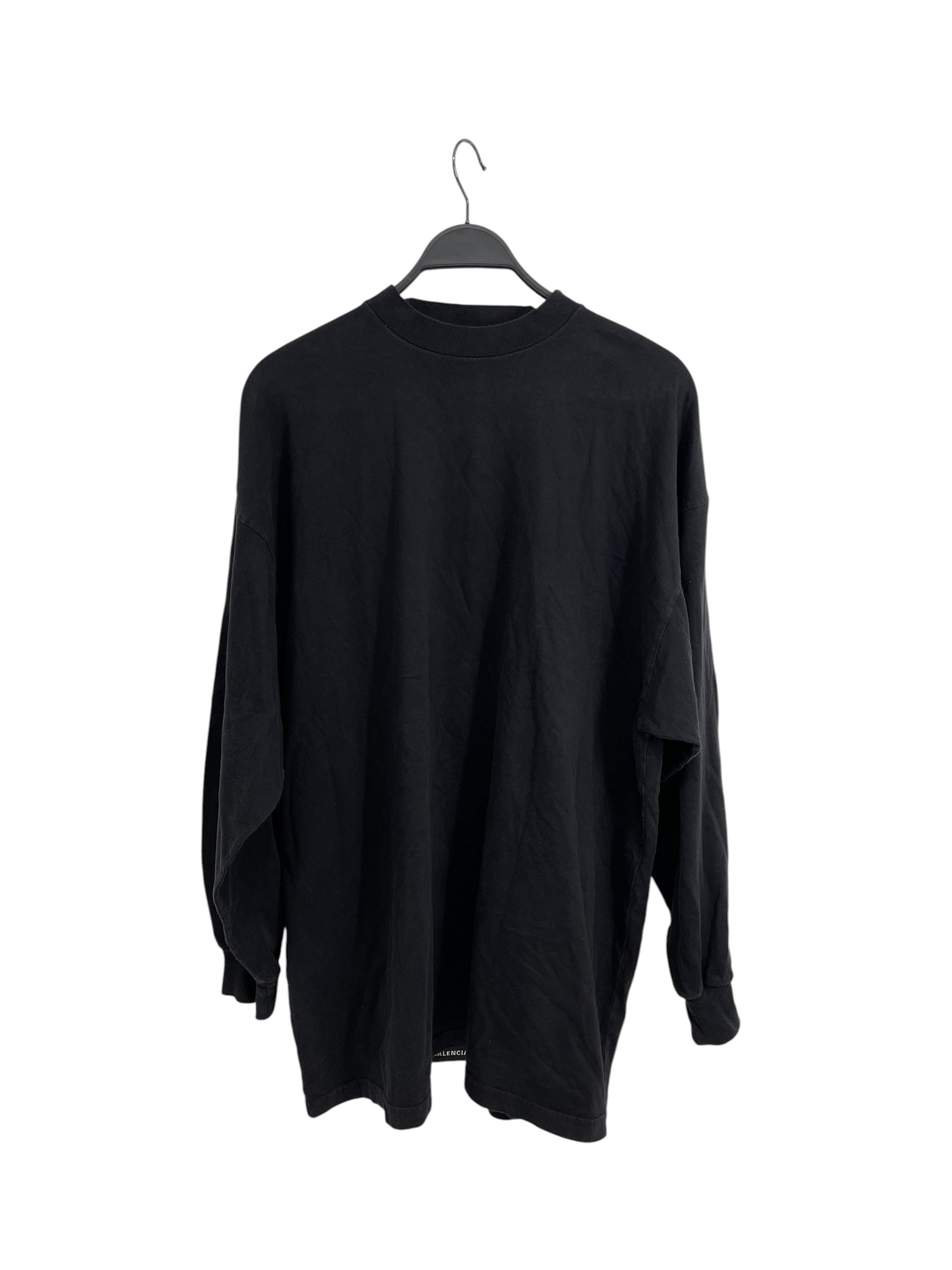 BALENCIAGA/LS T-Shirt/4/Cotton/BLK/14 - 2021 WASHED BLACK LS view 1
