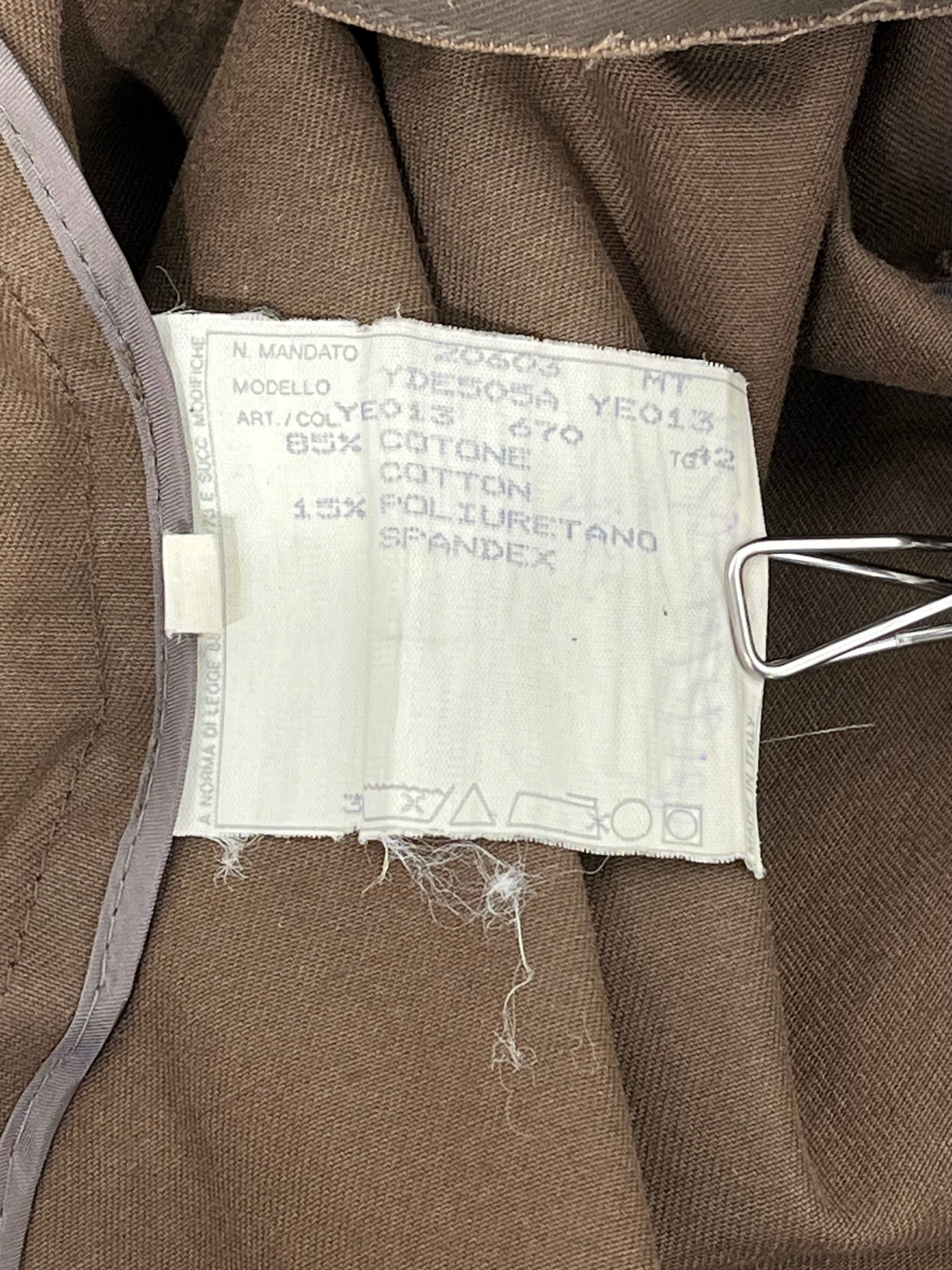 hussein chalayan/Trench Coat/42/Cotton/BRW/Single Breasted/RAW HEM OVERLAY FABRIC ASYM view 4