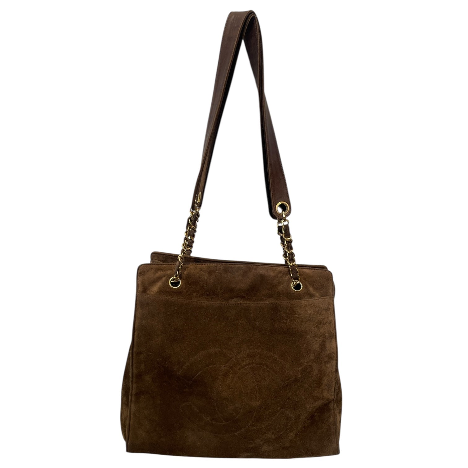 CHANEL/Cross Body Bag/Suede/CML/VINTAGE TIMELESS CHAIN view 1